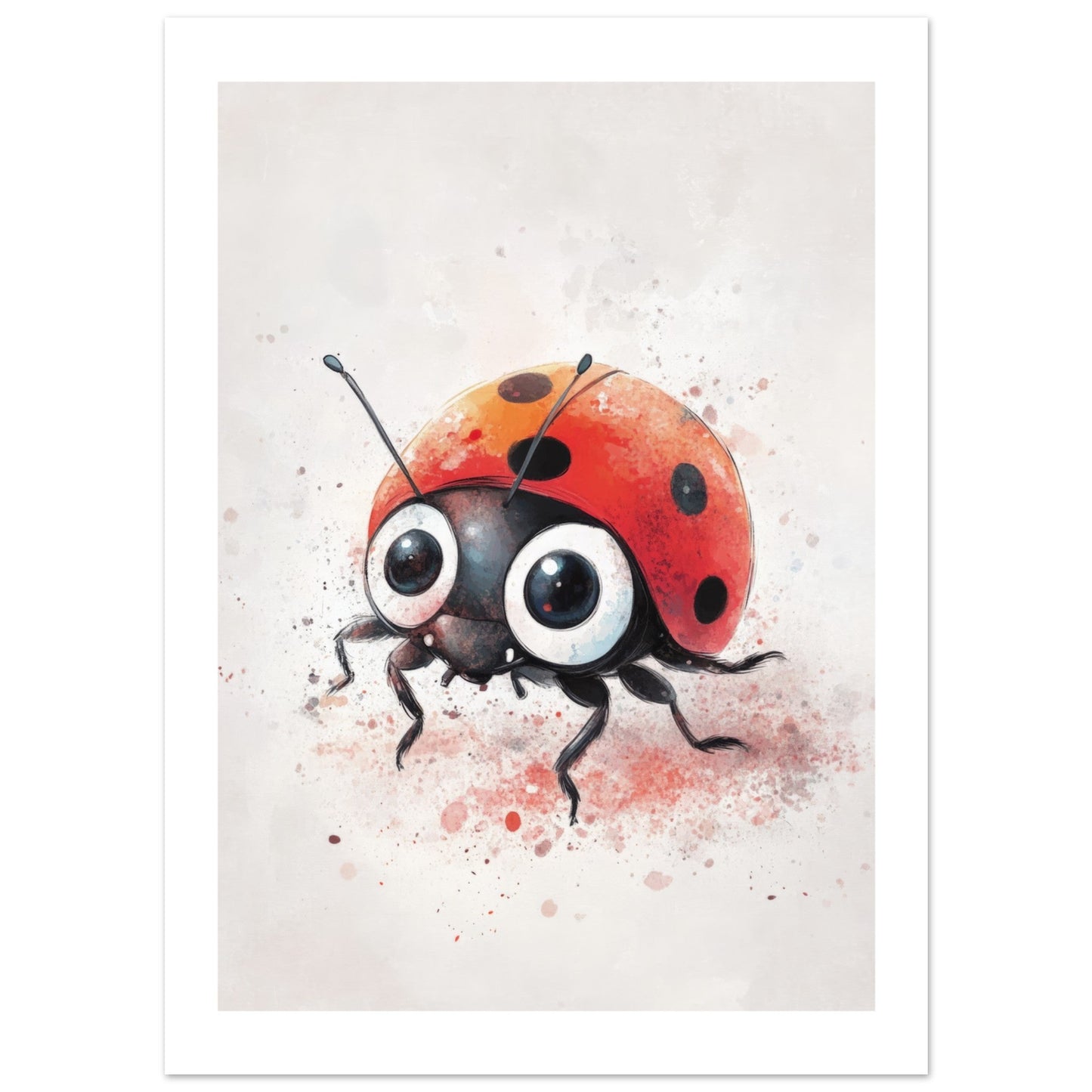Kids Poster - Ladybug As A Colorful Painting