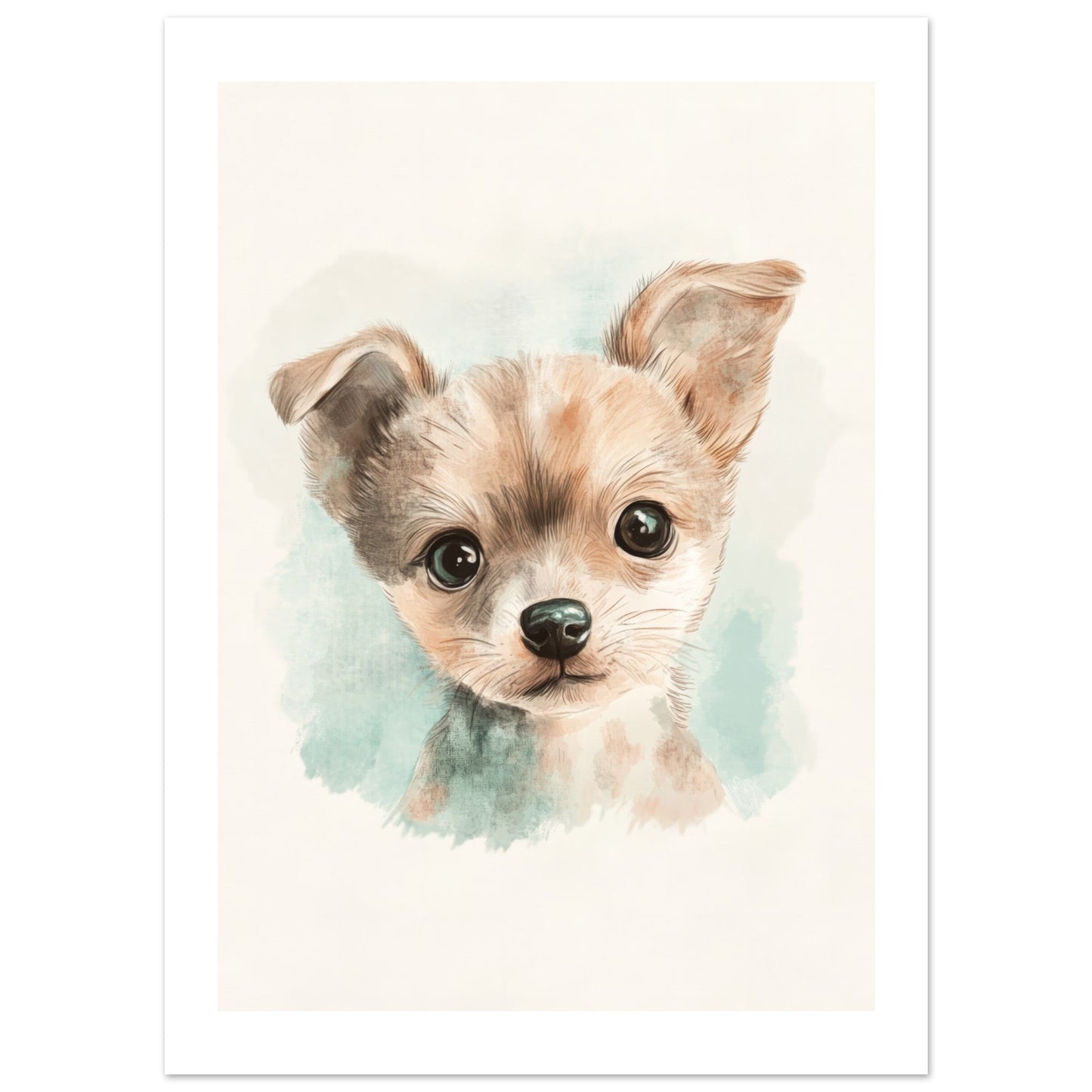 Kids Poster - Cute Dog As A Colorful Painting 1