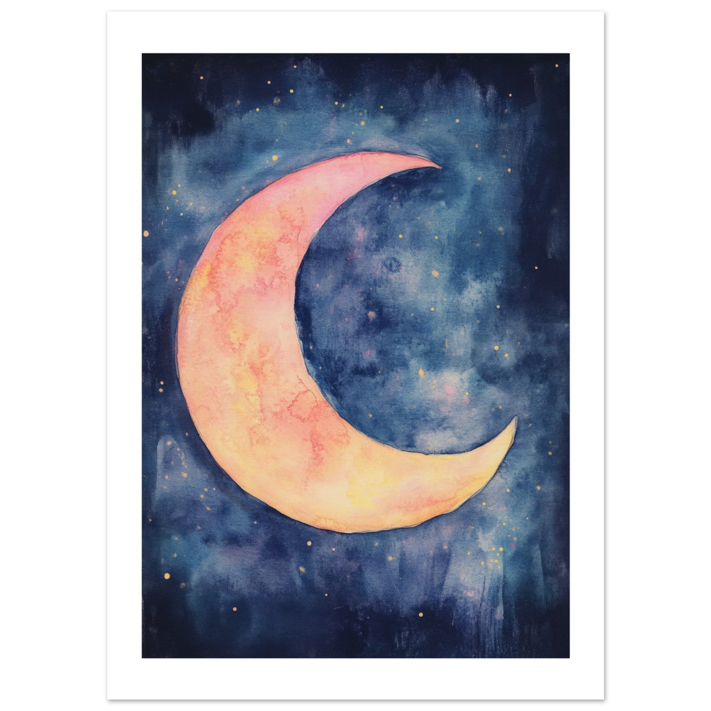 Kids Poster - Moon As A Colorful Painting 1