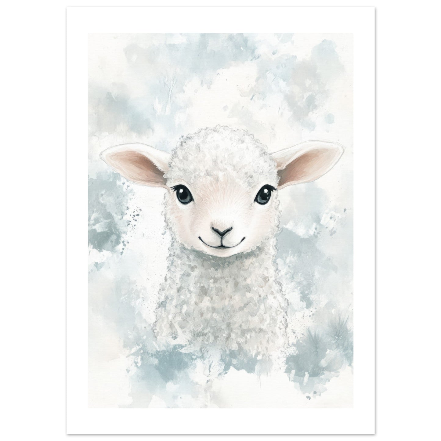 Kids Poster - Cute Sheep As A Colorful Painting 1