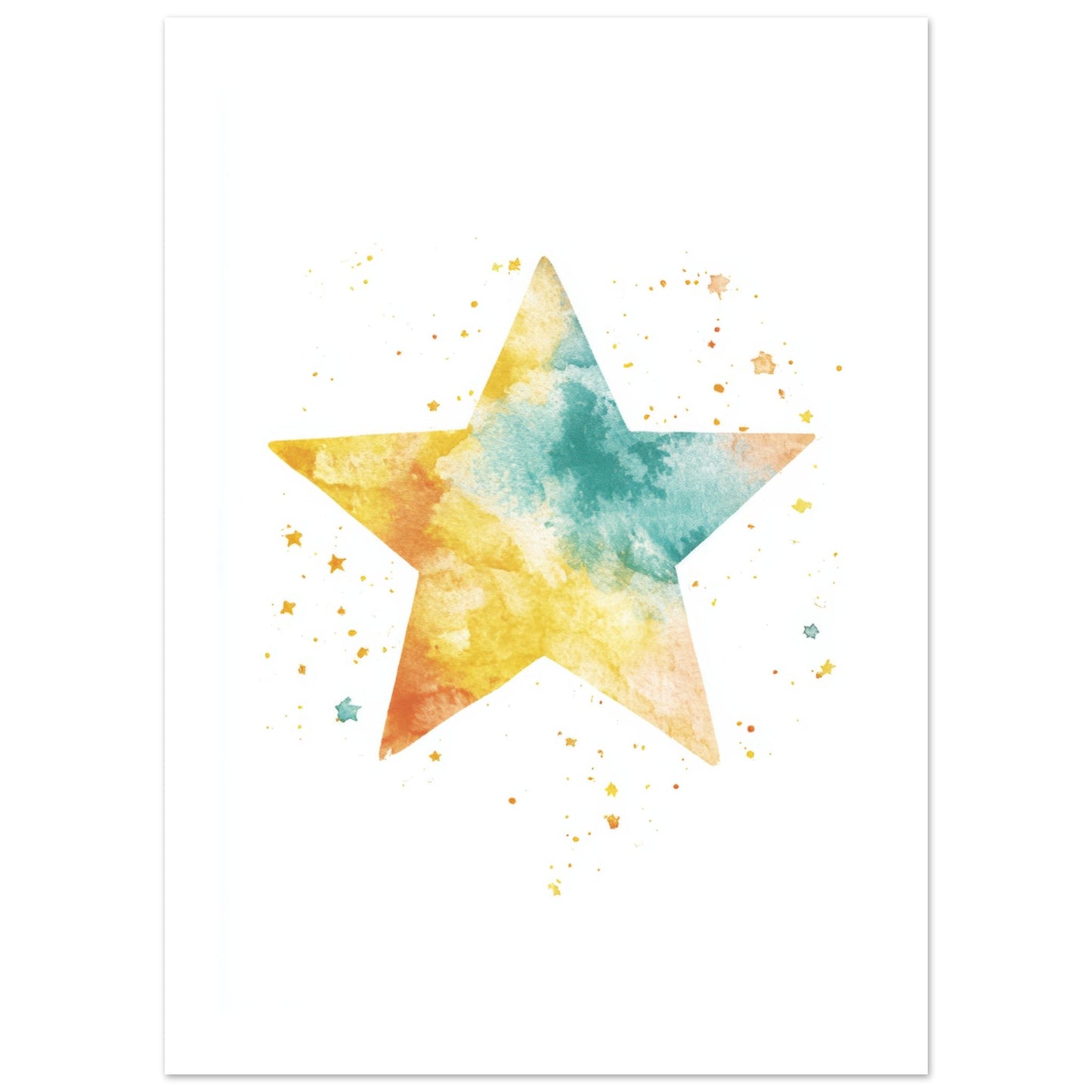 Kids Poster - Star As A Colorful Painting 1
