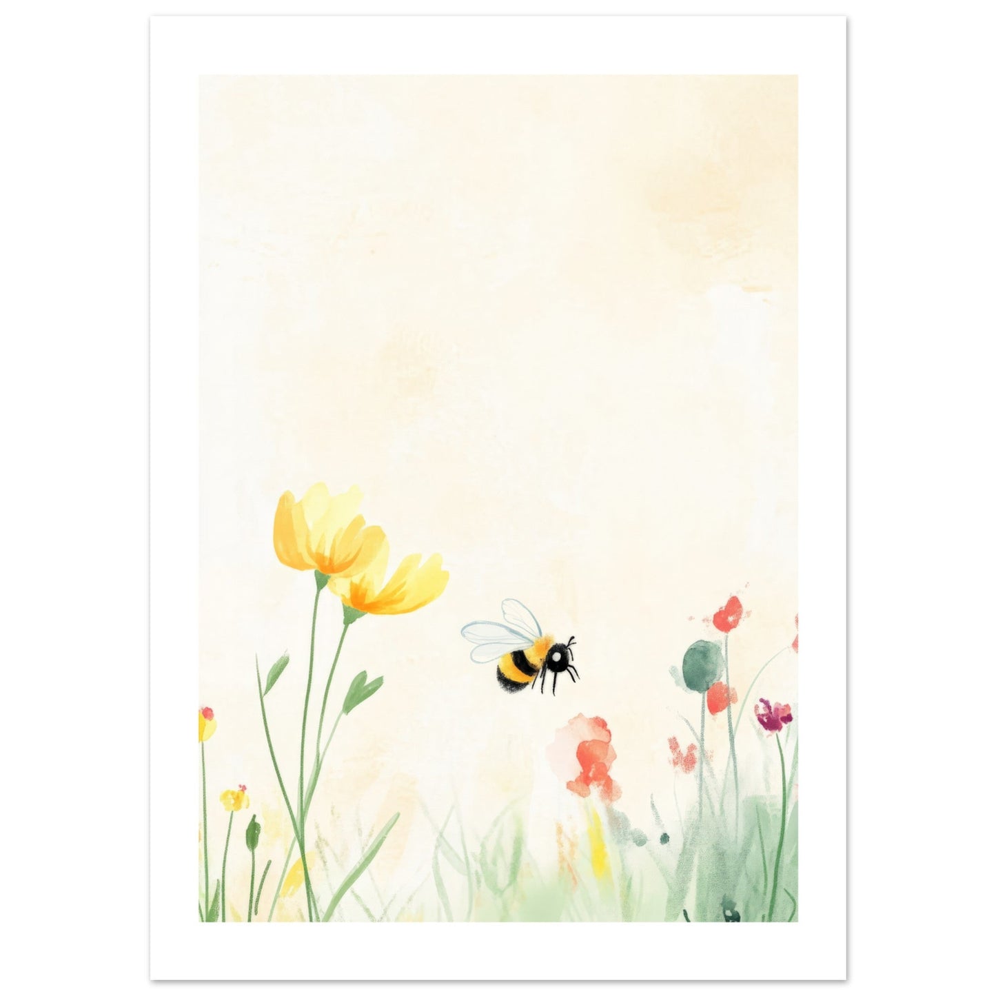 Kids Poster - Bee As A Colorful Painting