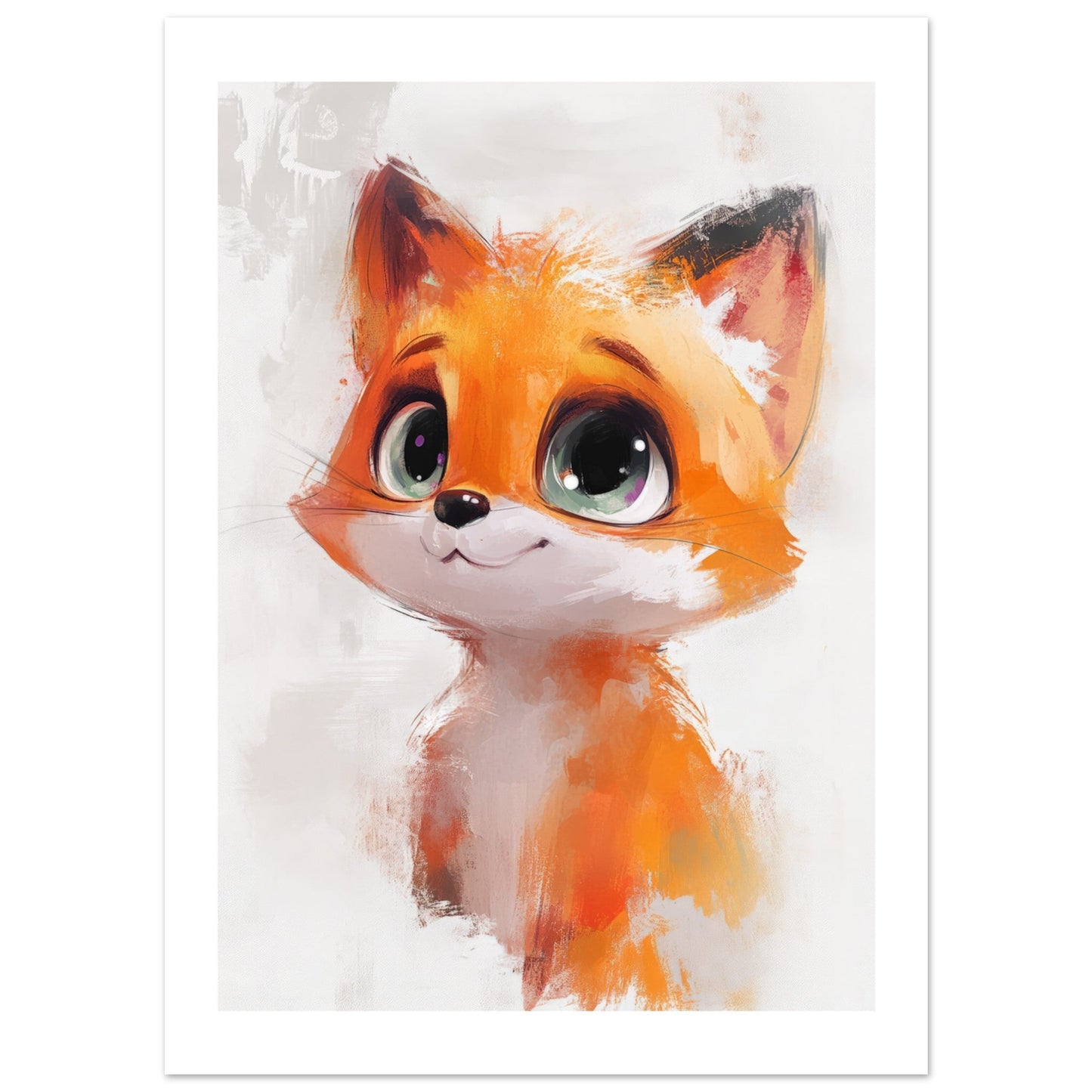 Kids Poster - Cute Fox As A Colorful Painting 2
