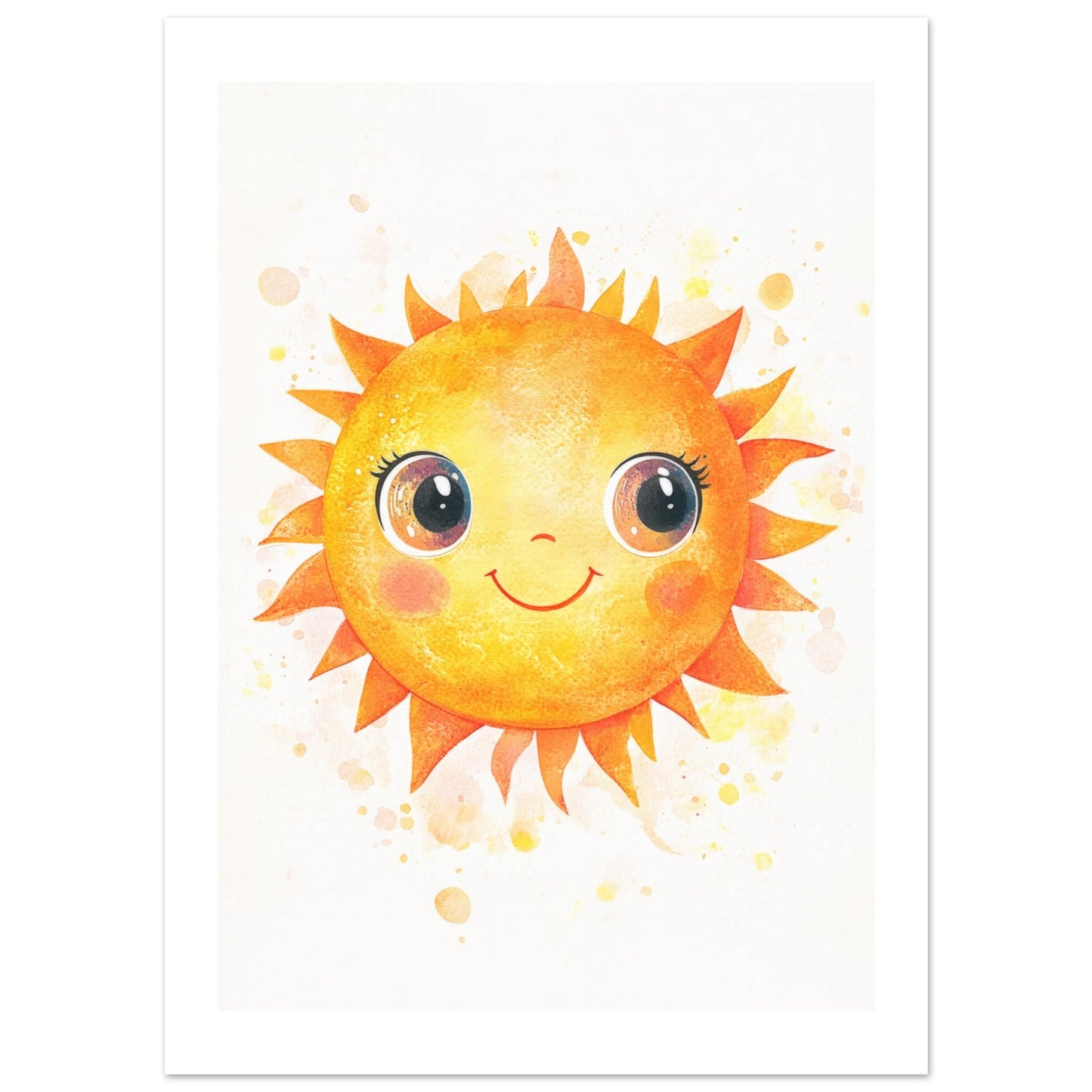Kids Poster - Cute Sun As A Colorful Painting