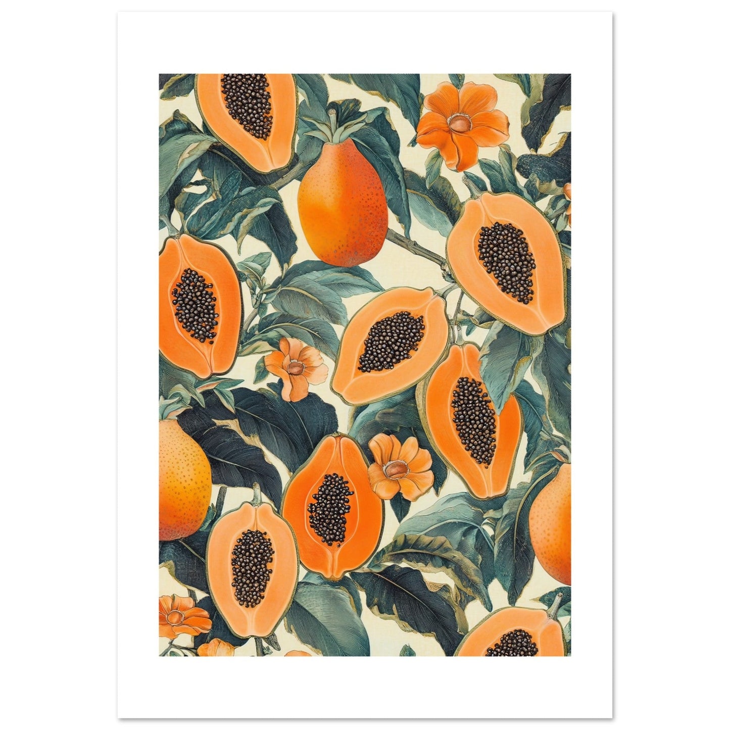 A pattern of Papayas