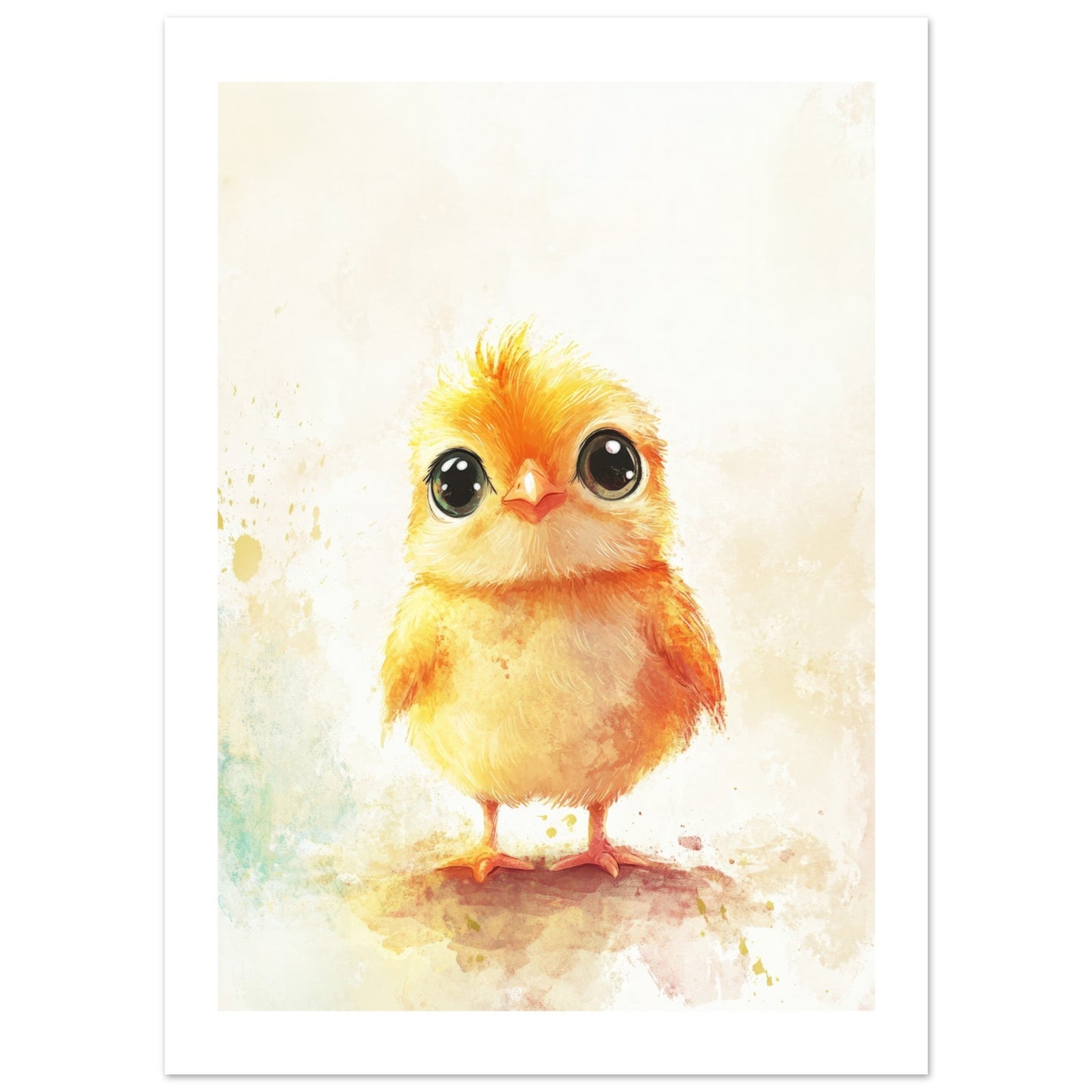 Kids Poster - Cute Chicken As A Colorful Painting