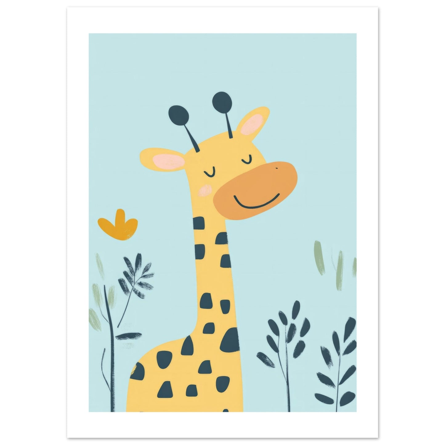 Kids Poster - Giraffe As A Colorful Painting 3