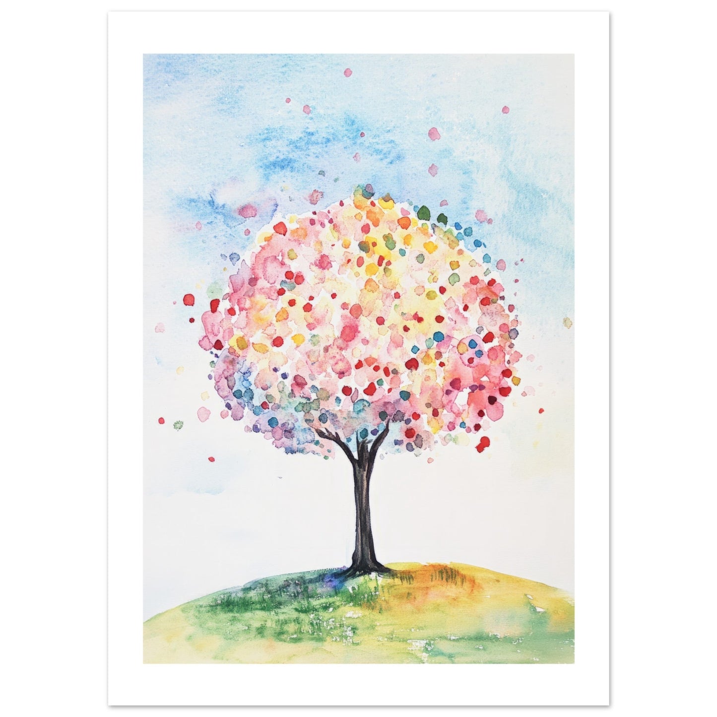 Kids Poster - Tree As A Colorful Painting