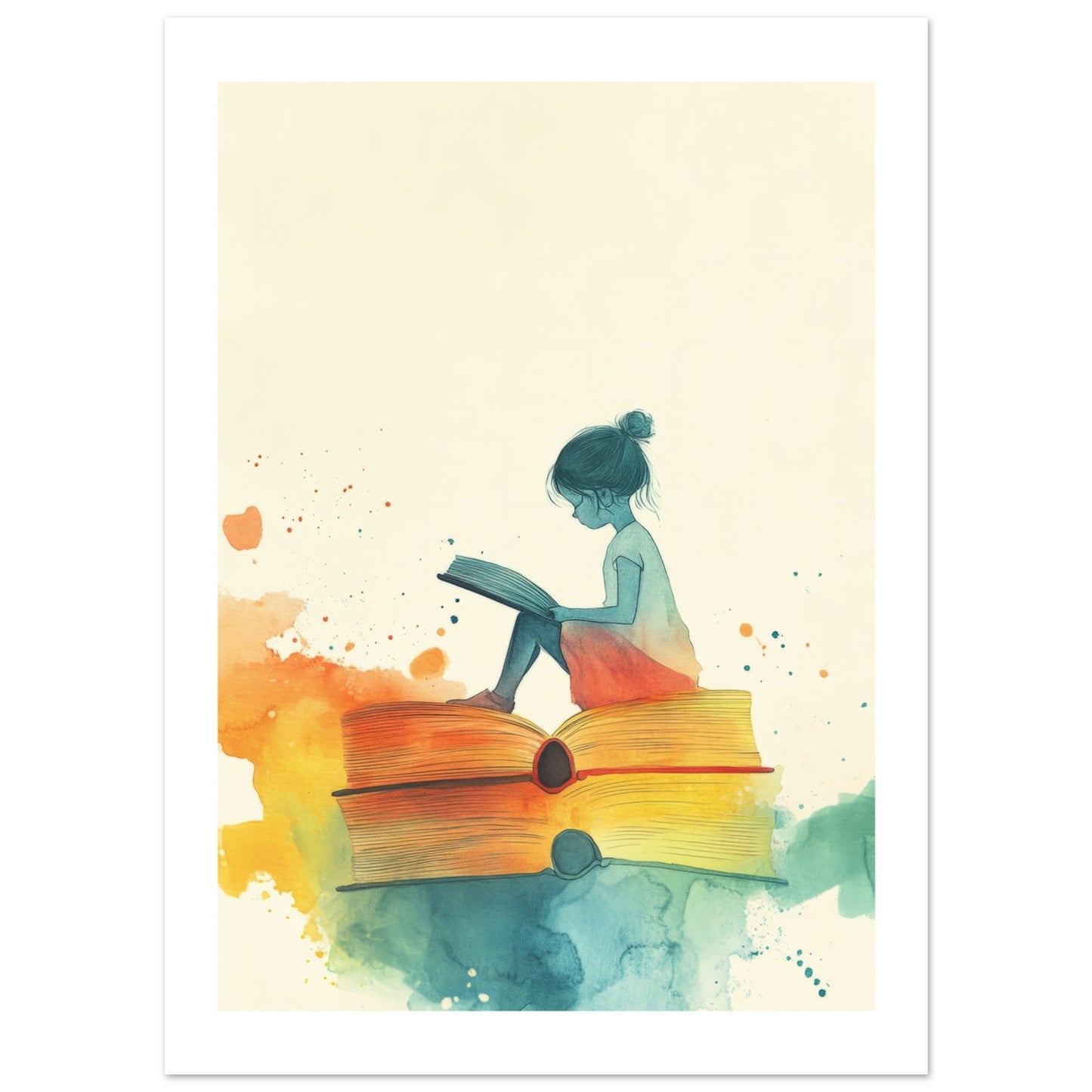 Kids Poster - Book As A Colorful Painting
