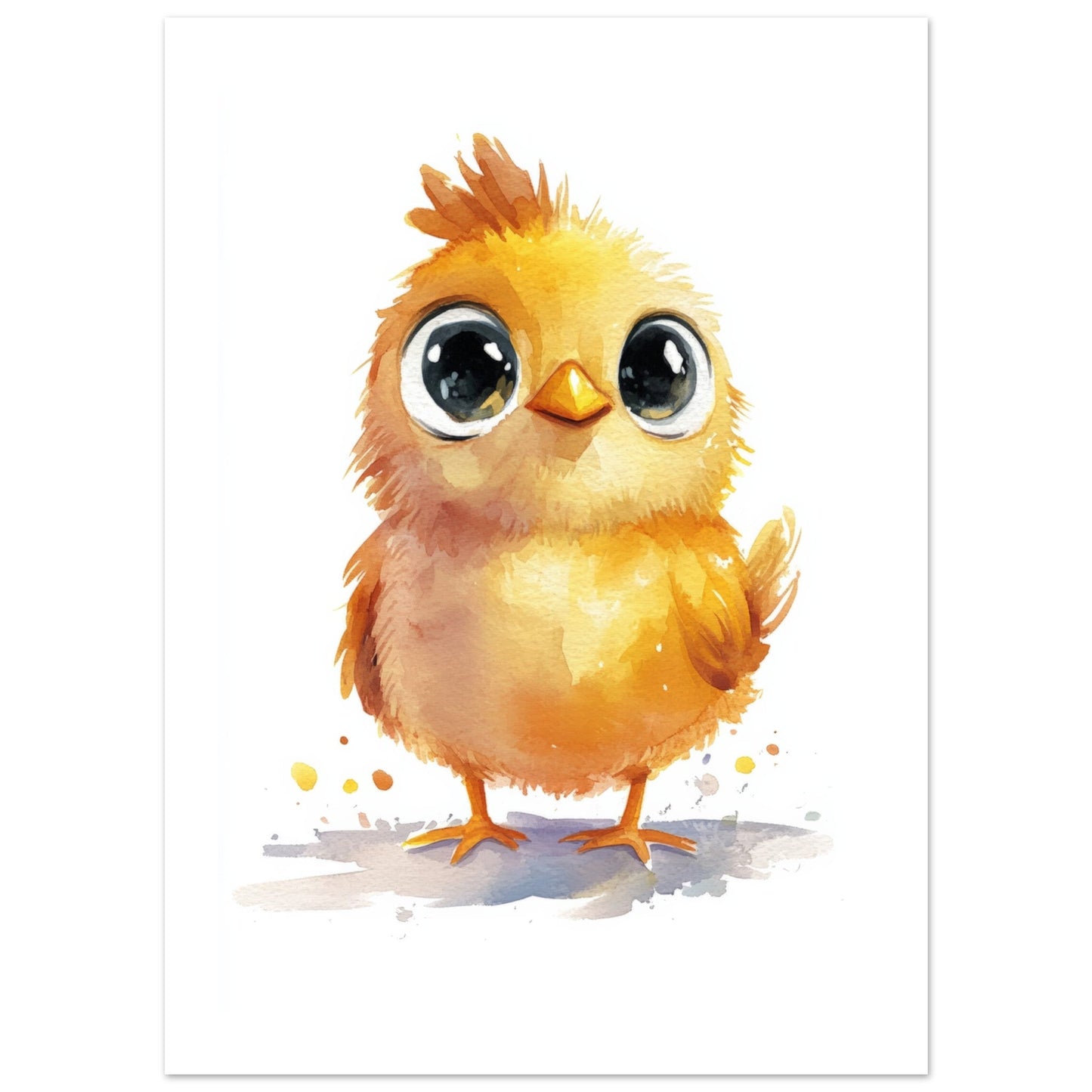 Kids Poster - Cute Chicken As A Colorful Painting 1