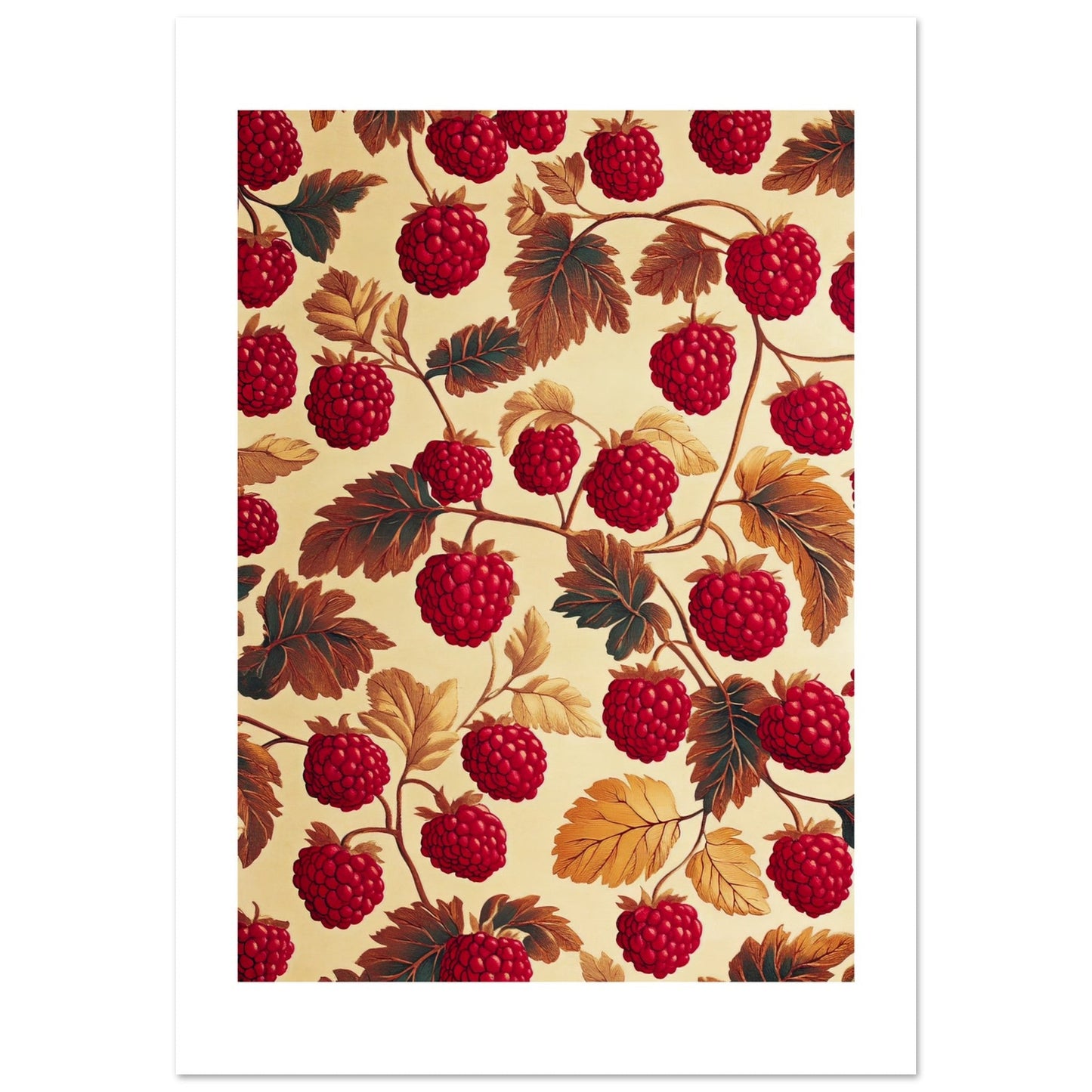 A pattern of Rasberries