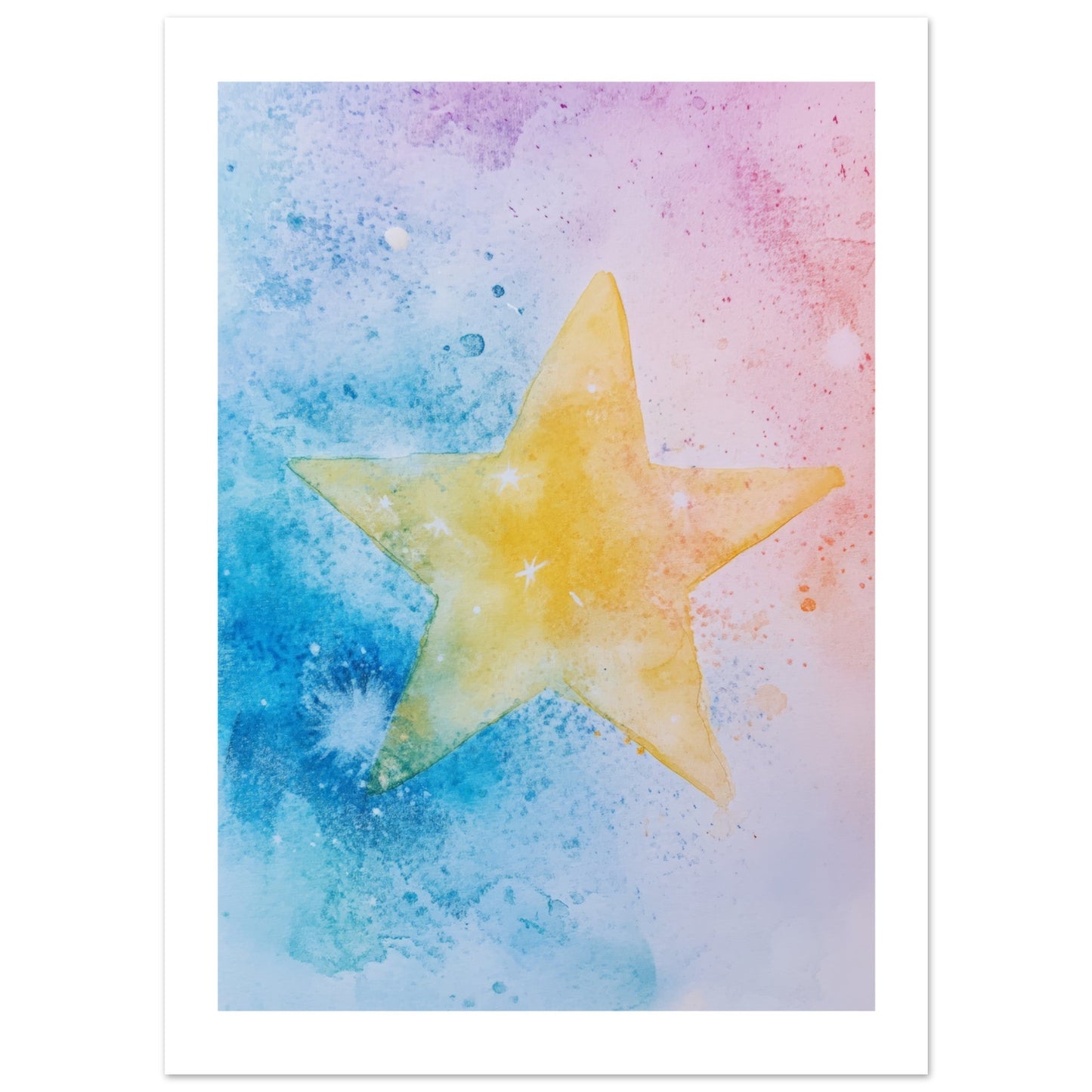 Kids Poster - Star As A Colorful Painting 4