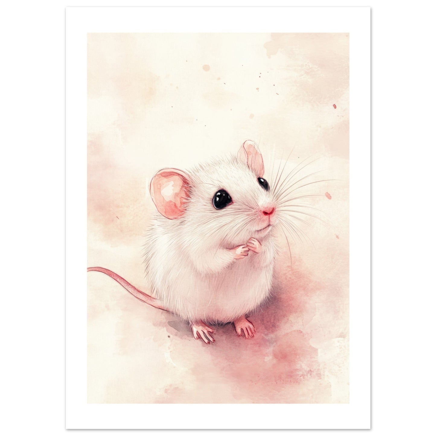 Kids Poster - Cute Rat As A Colorful Painting