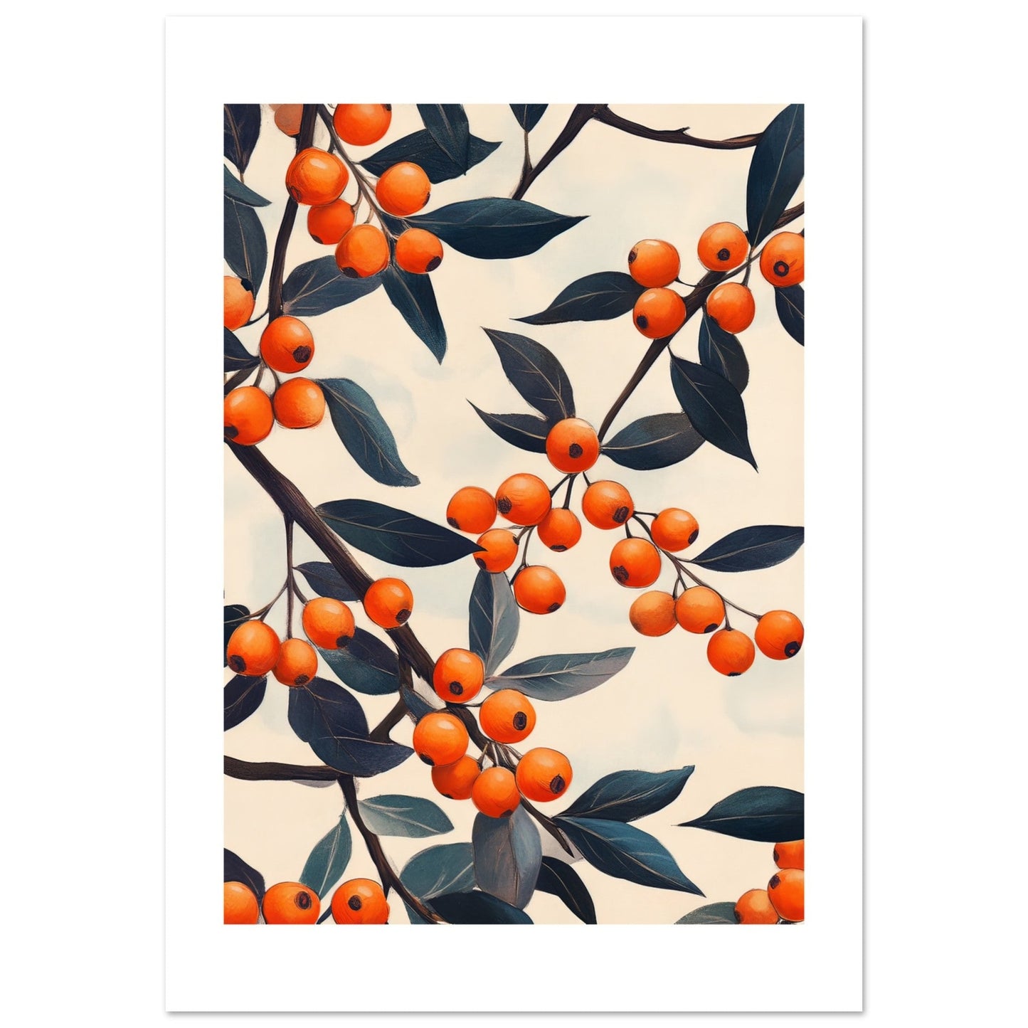 A pattern of Sea Buckthorn Berries