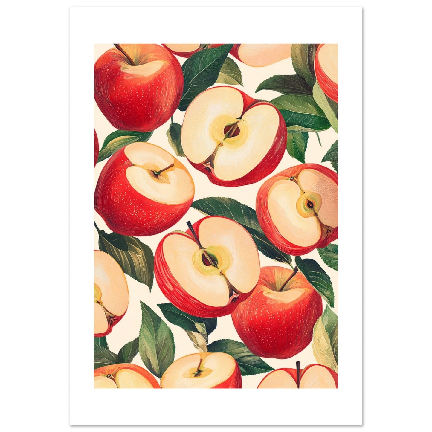 A pattern of Apples cut