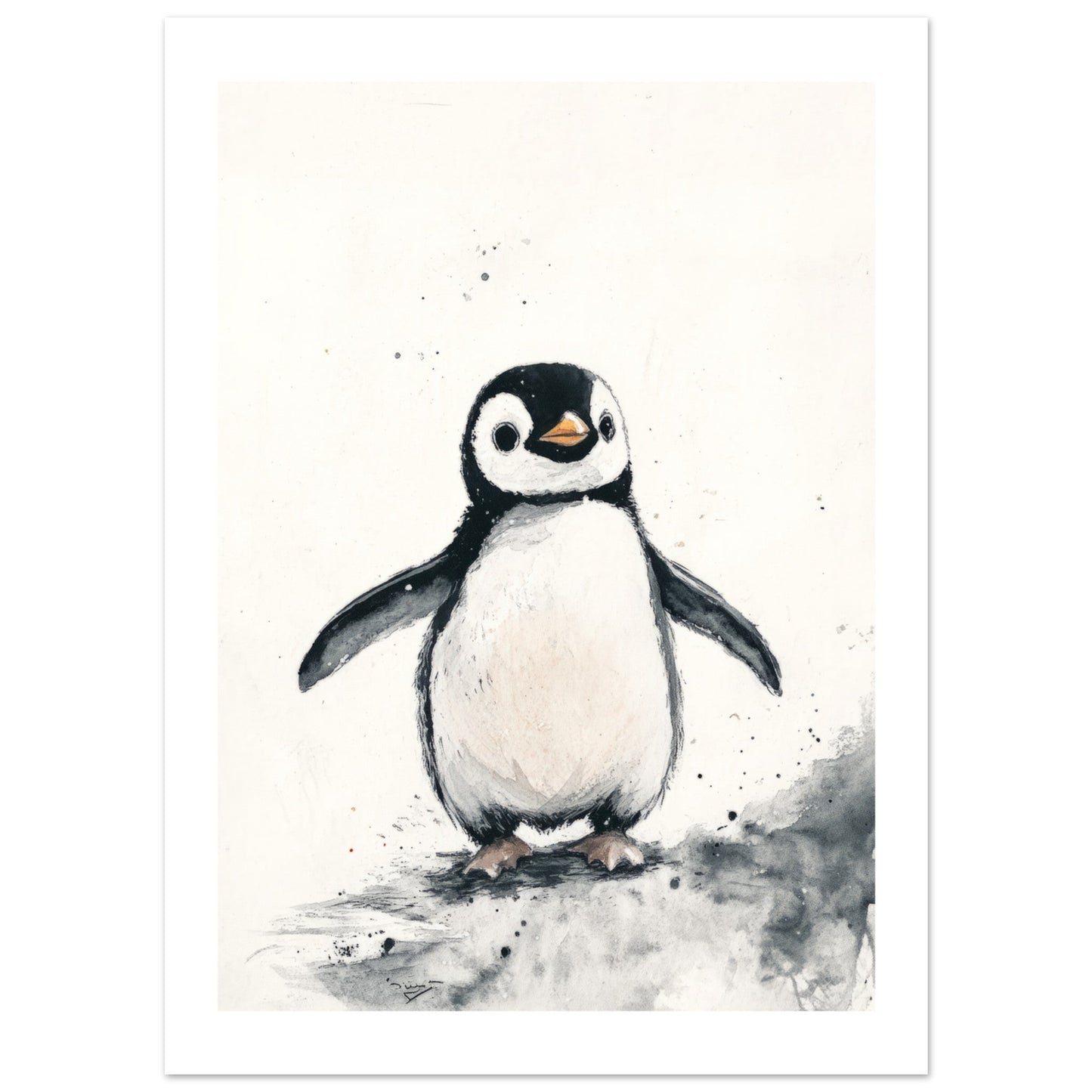 Kids Poster - Penguin As A Colorful Painting 2