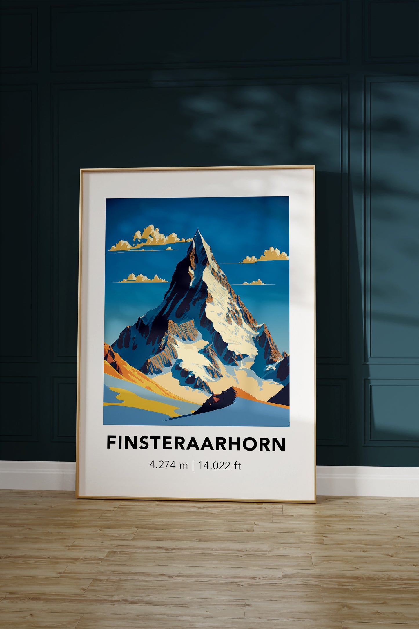 Finsteraarhorn poster, Finsteraarhorn print, Finsteraarhorn wall art
