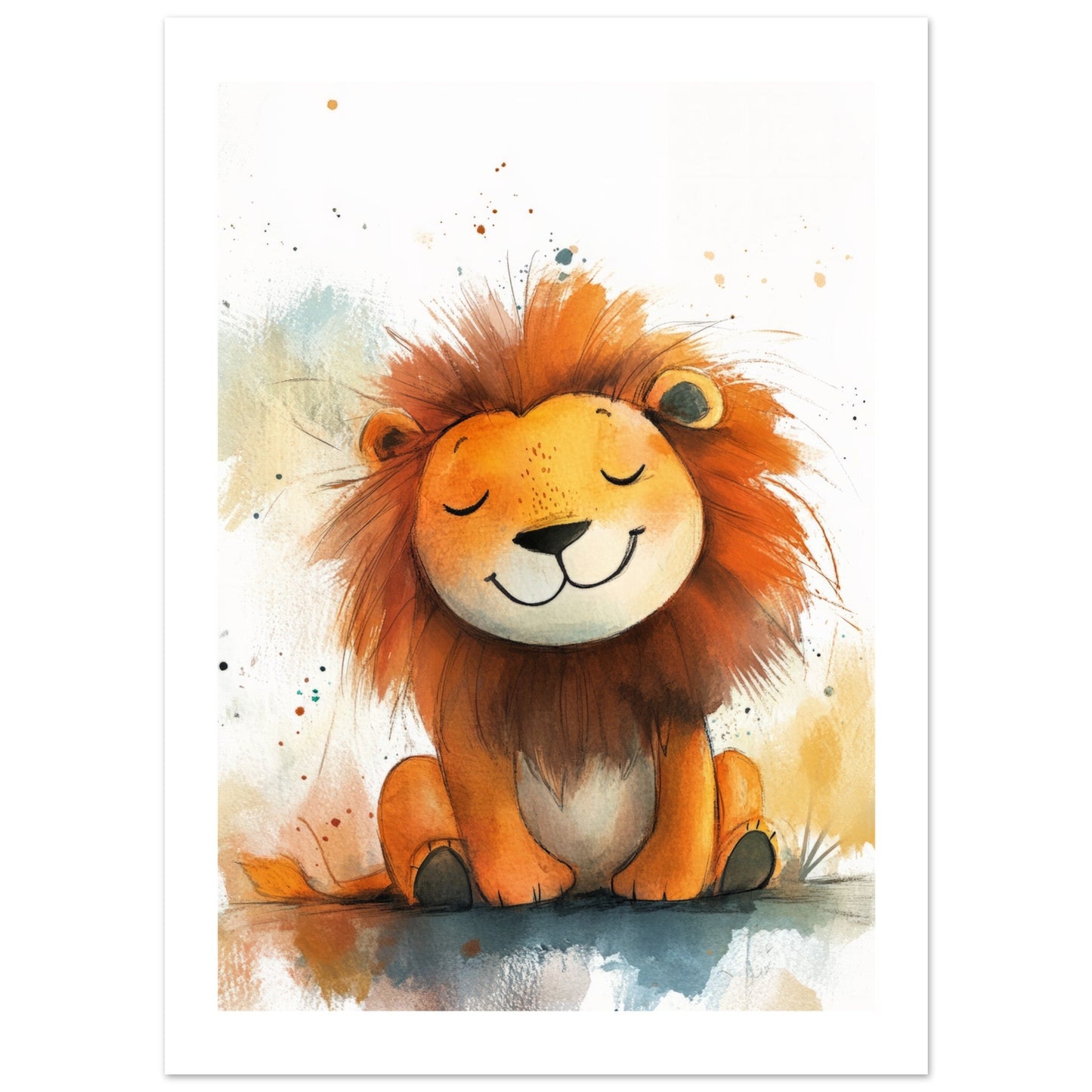 Kids Poster - Lion As A Colorful Painting 1