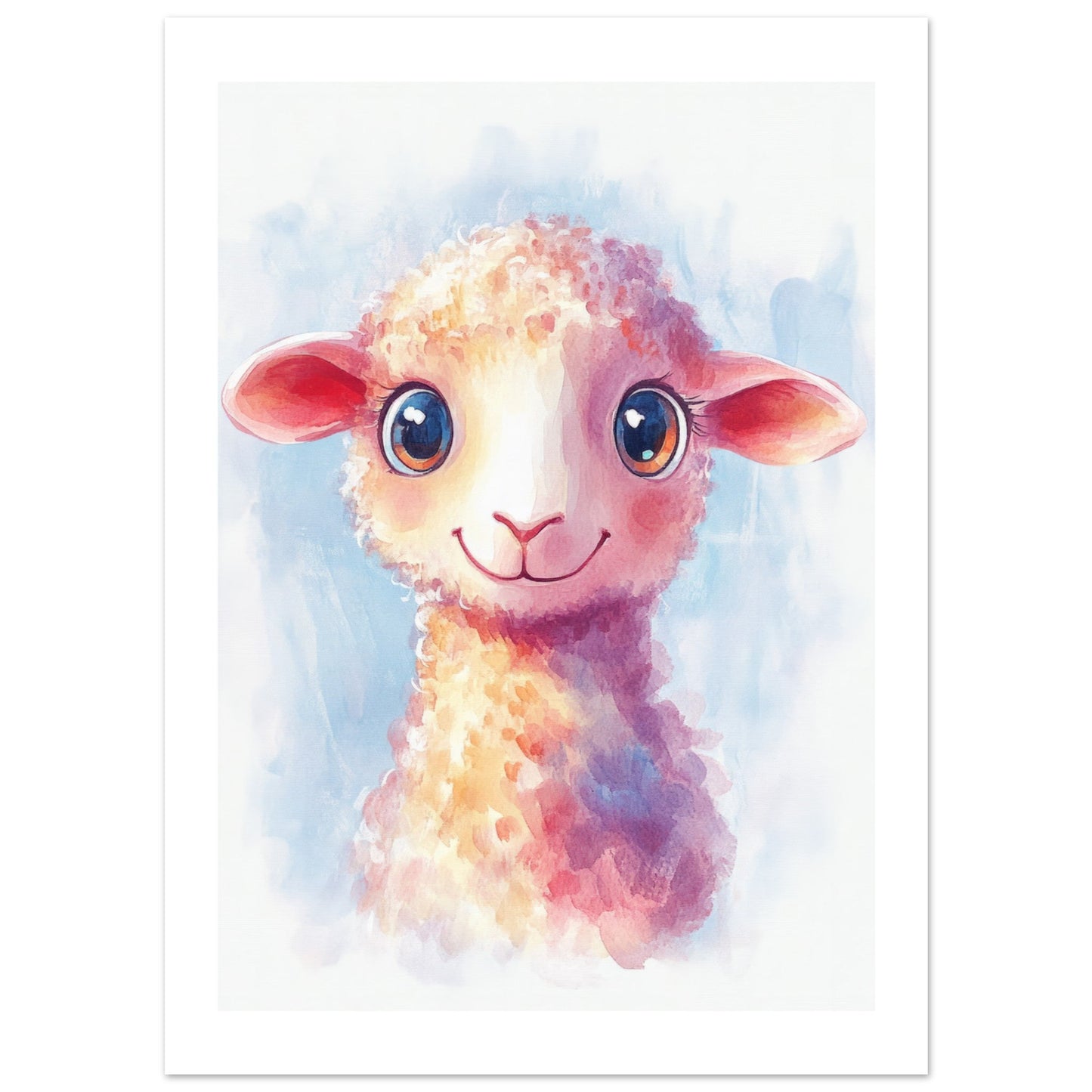 Kids Poster - Cute Sheep As A Colorful Painting 2