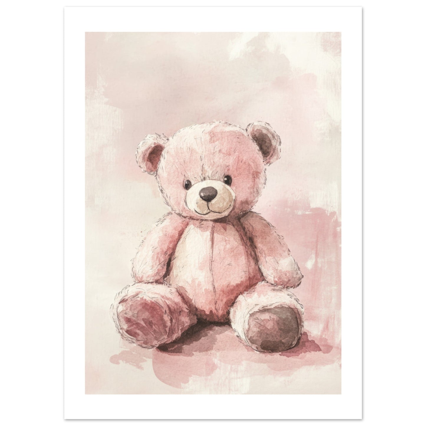 Kids Poster - Teddy Bear As A Colorful Painting