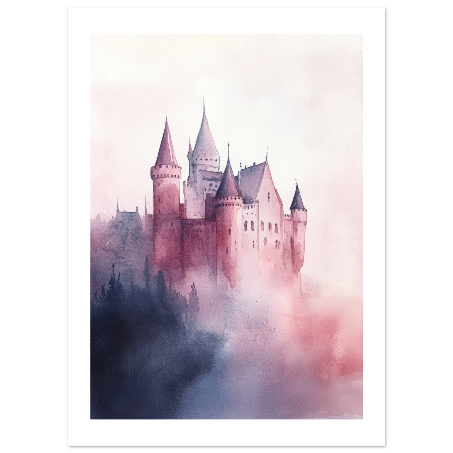 Kids Poster - Castle As A Colorful Painting