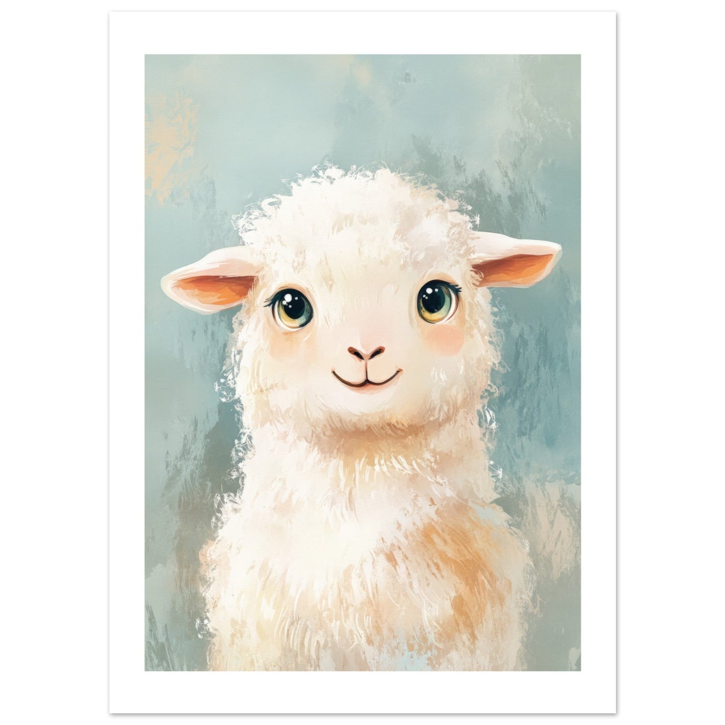 Kids Poster - Cute Sheep As A Colorful Painting