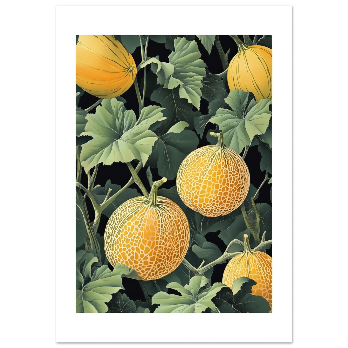 A pattern of Cantaloupes