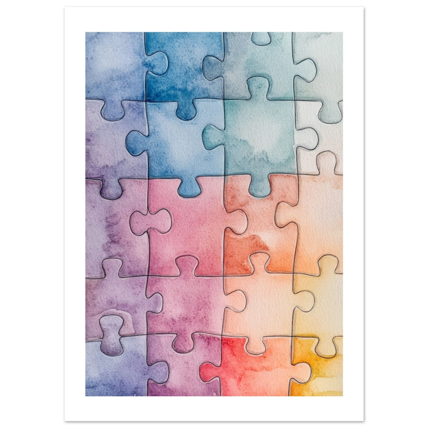 Kids Poster - Puzzle As A Colorful Painting 2