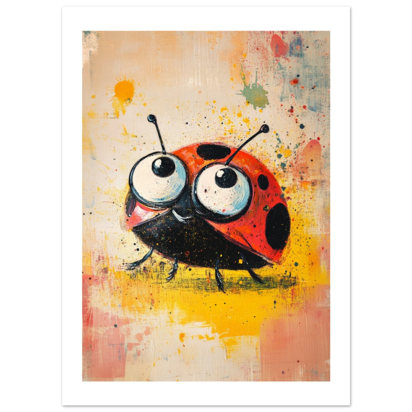 Kids Poster - Ladybug As A Colorful Painting 1