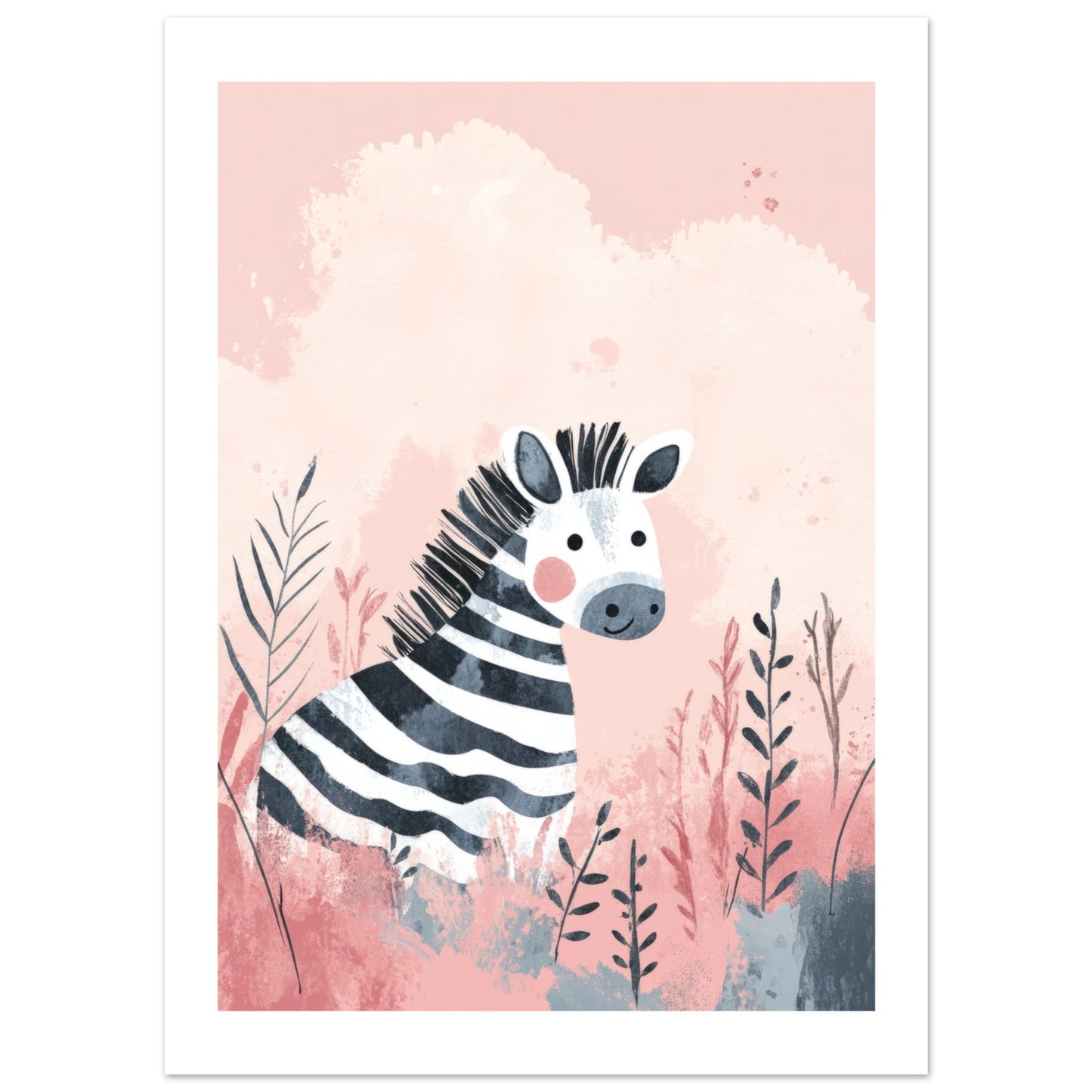 Kids Poster - Zebra As A Colorful Painting