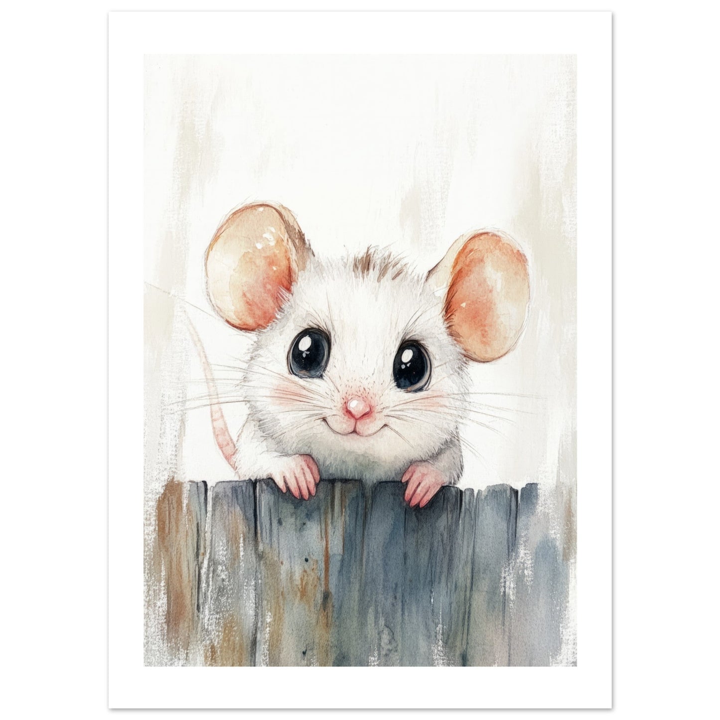 Kids Poster - Cute Mouse As A Colorful Painting