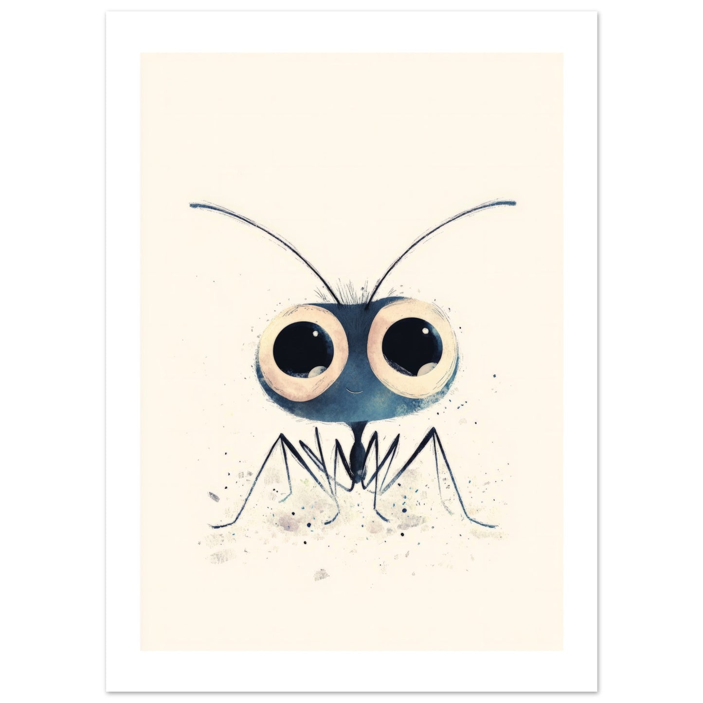 Kids Poster - Cute Ant As A Colorful Painting 1