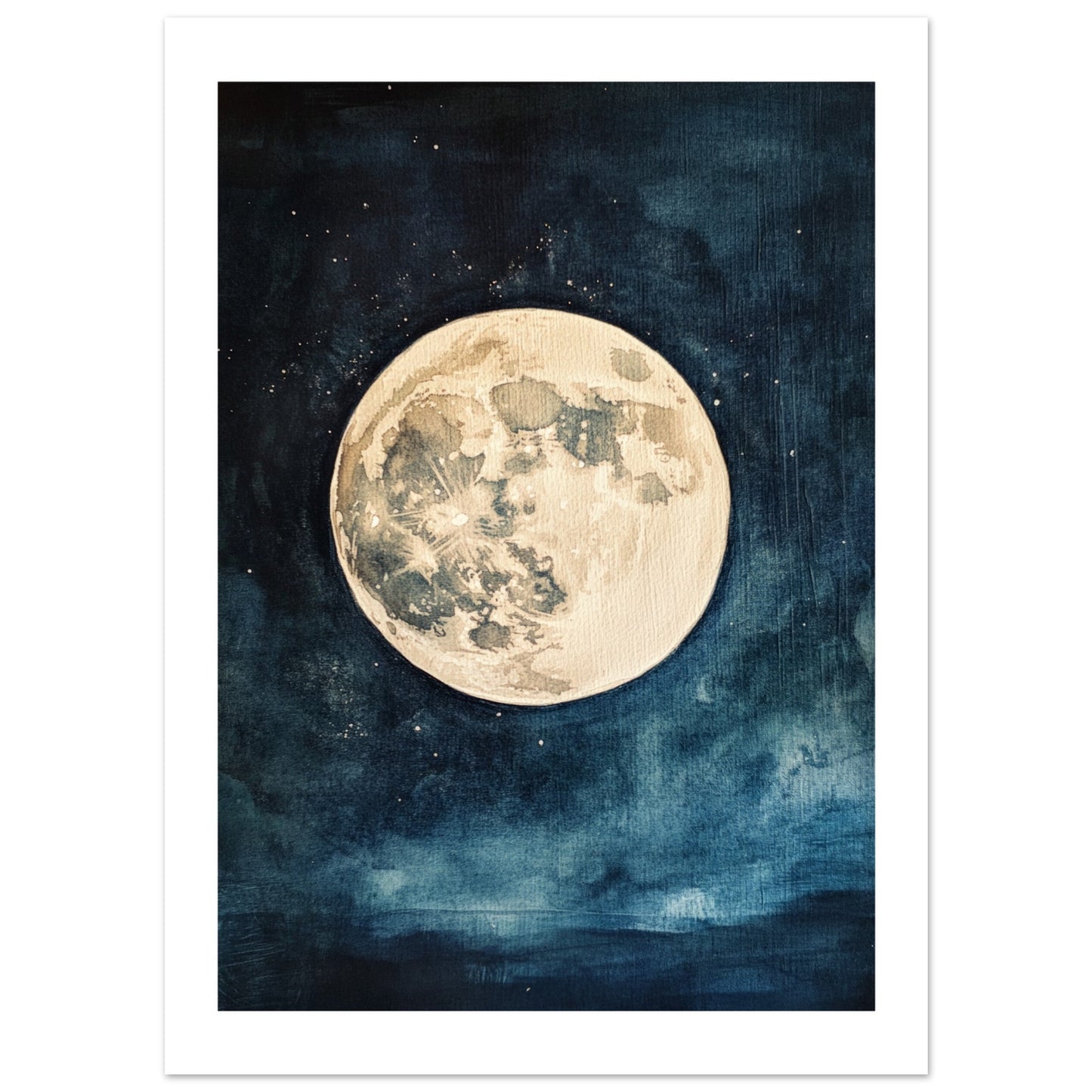 Kids Poster - Moon As A Colorful Painting 2