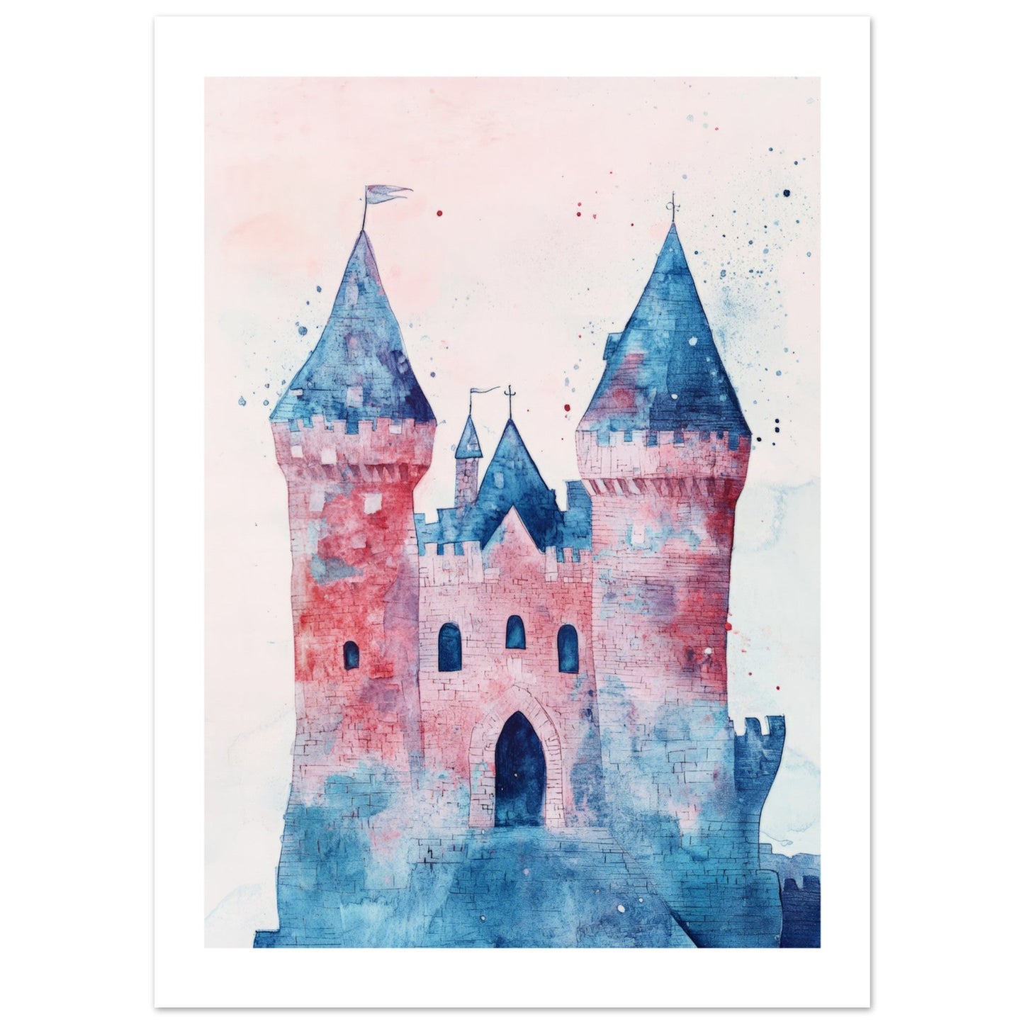Kids Poster - Castle As A Colorful Painting 1