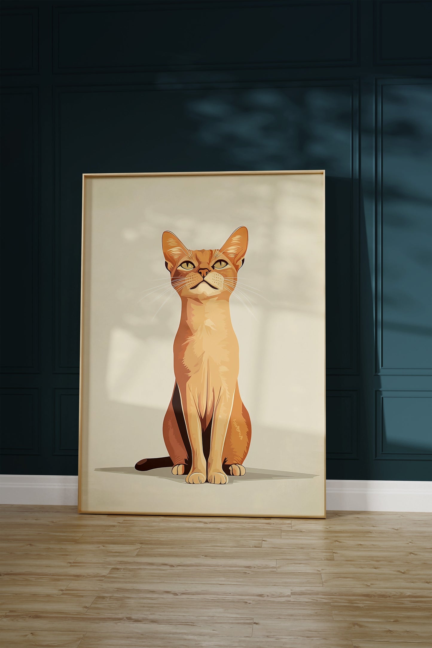 Illustration of a Abyssinian cat