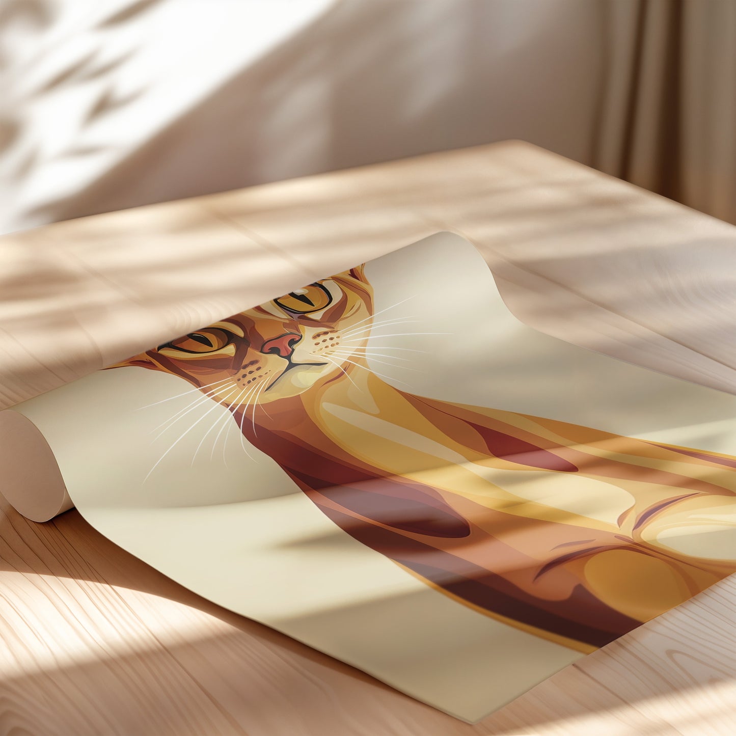 Illustration of a Abyssinian cat 1