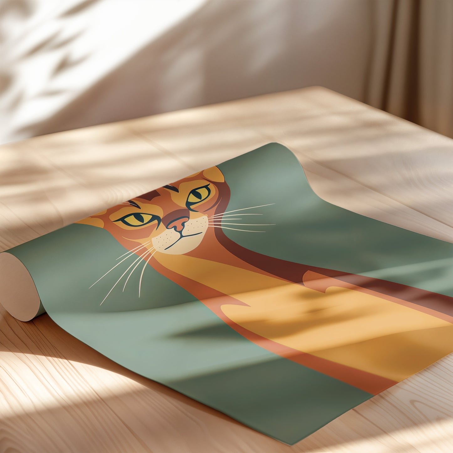 Illustration of a Abyssinian cat 2
