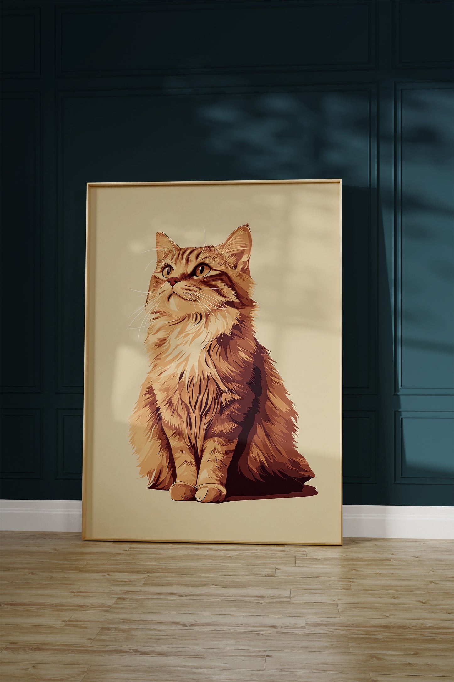 Illustration of a American Bobtail cat 1