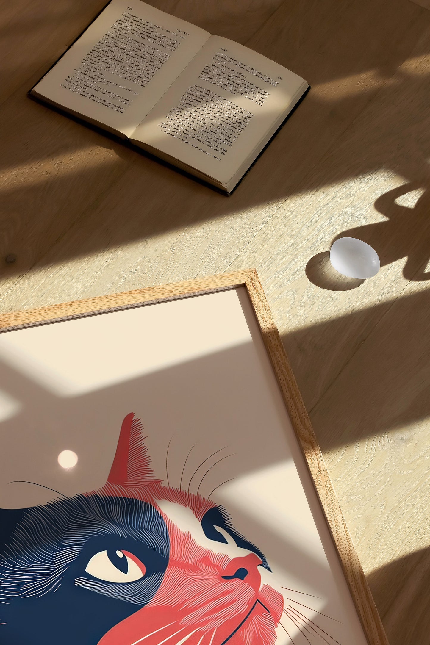 Illustration of a American Curl cat