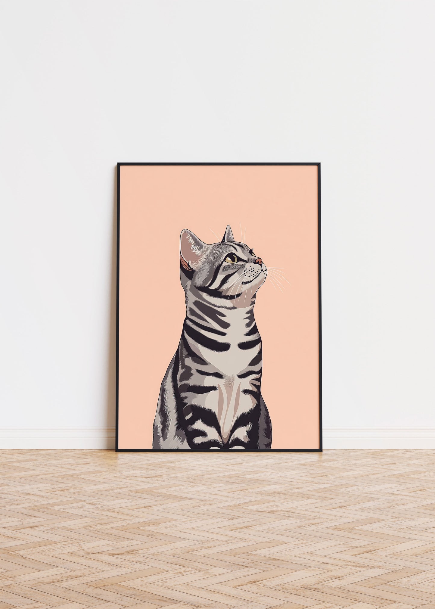 Illustration of a American Shorthair cat 1