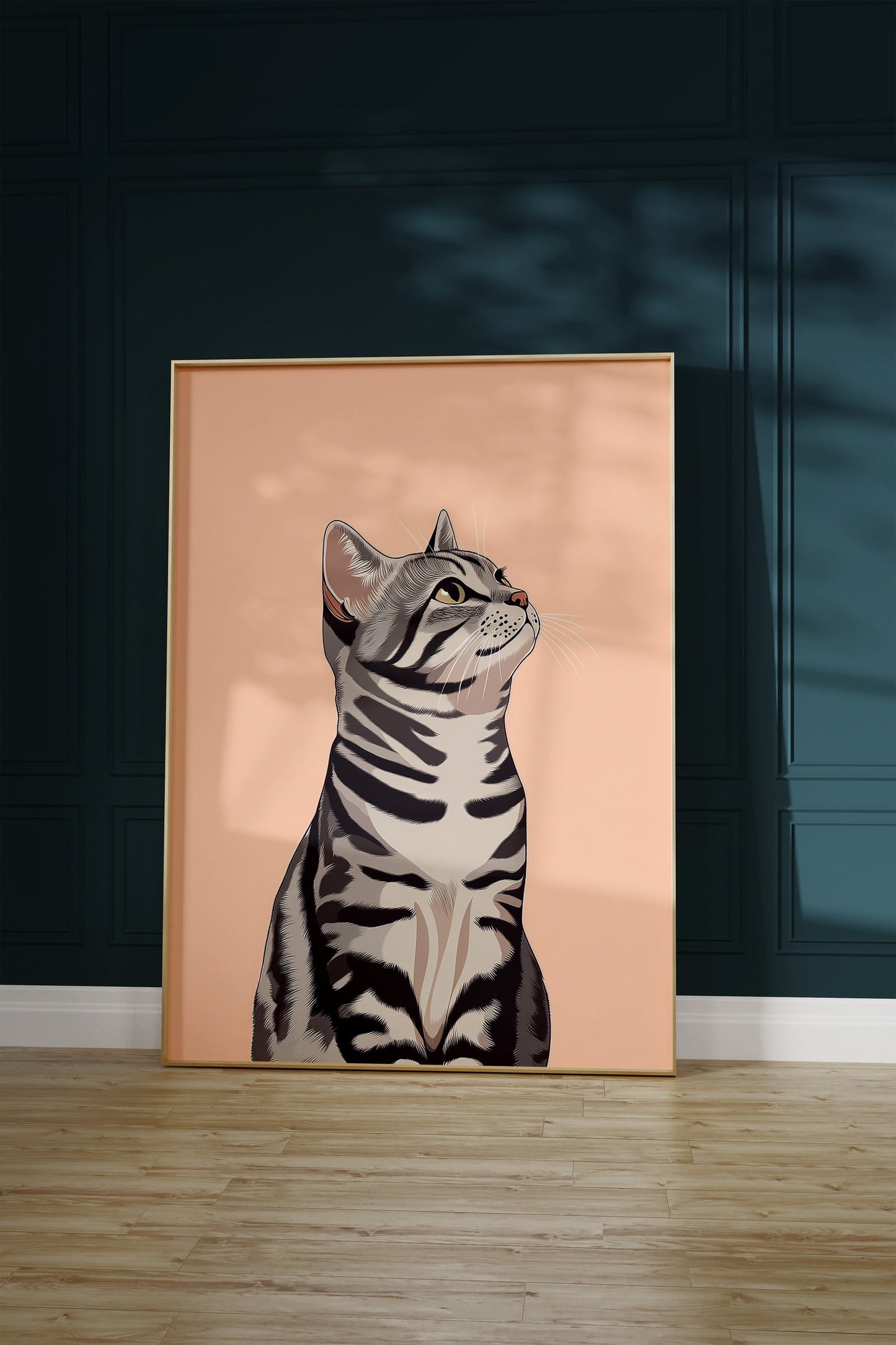 Illustration of a American Shorthair cat 1