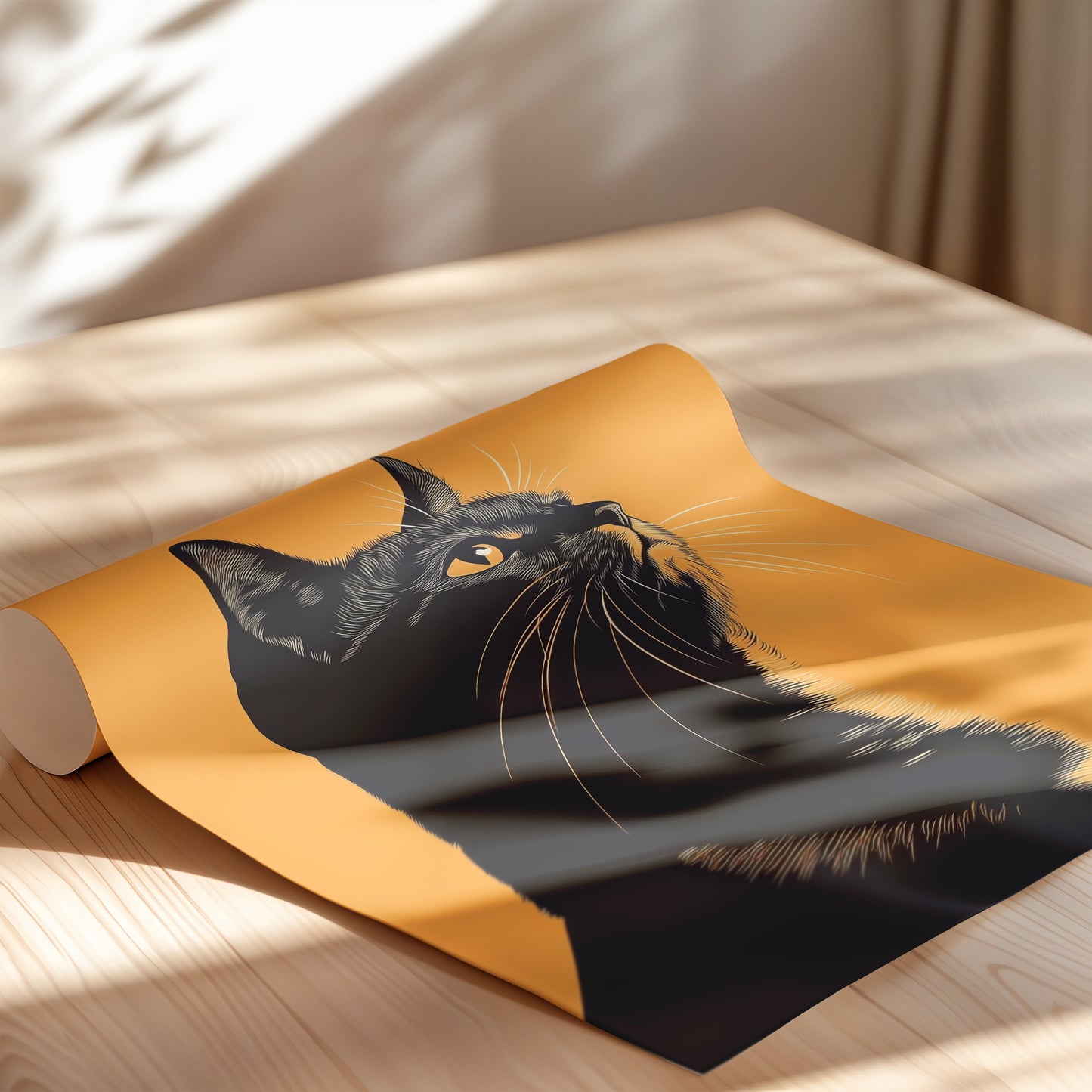 Illustration of a American Shorthair cat 2