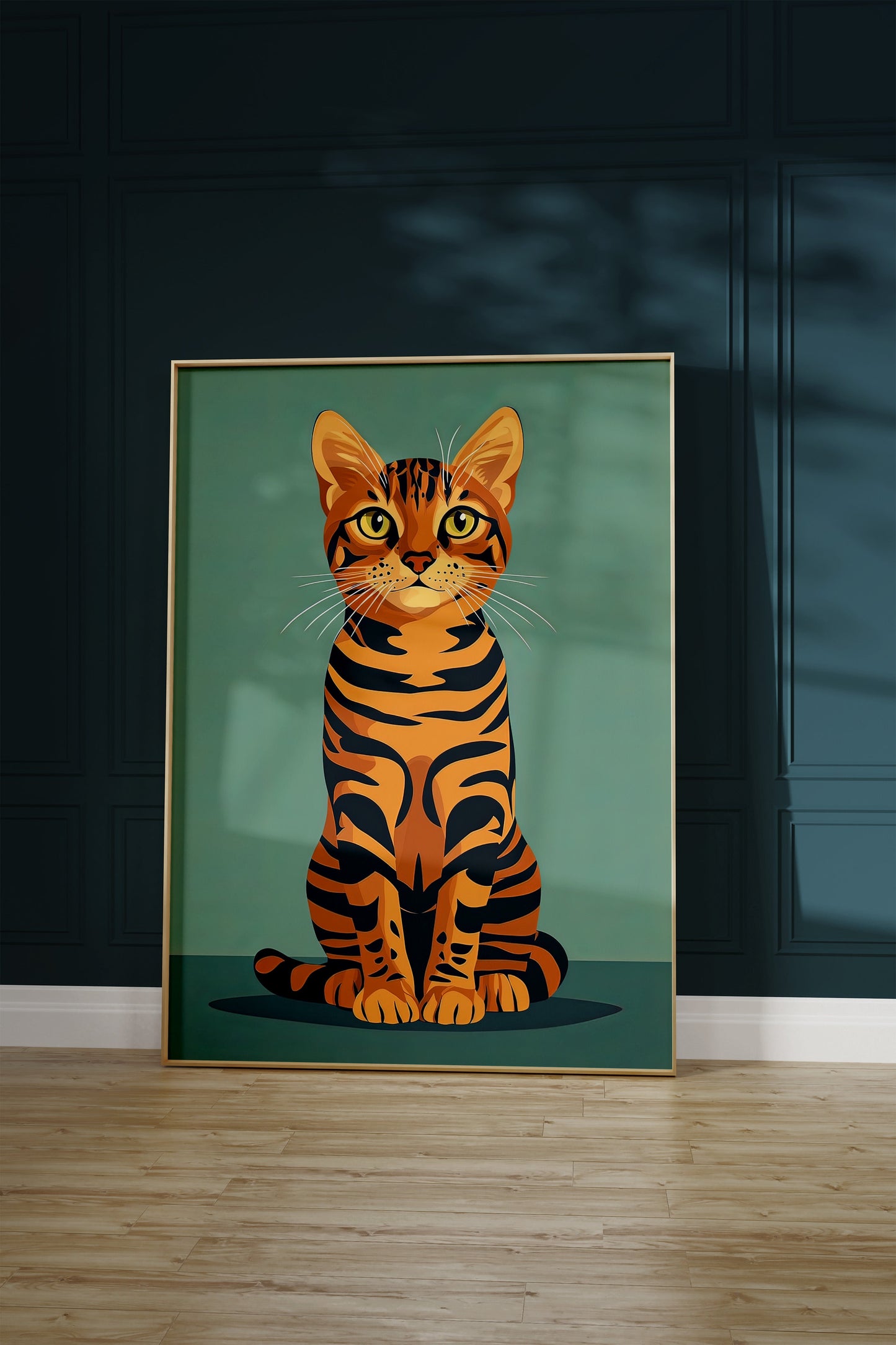 Illustration of a Bengal cat