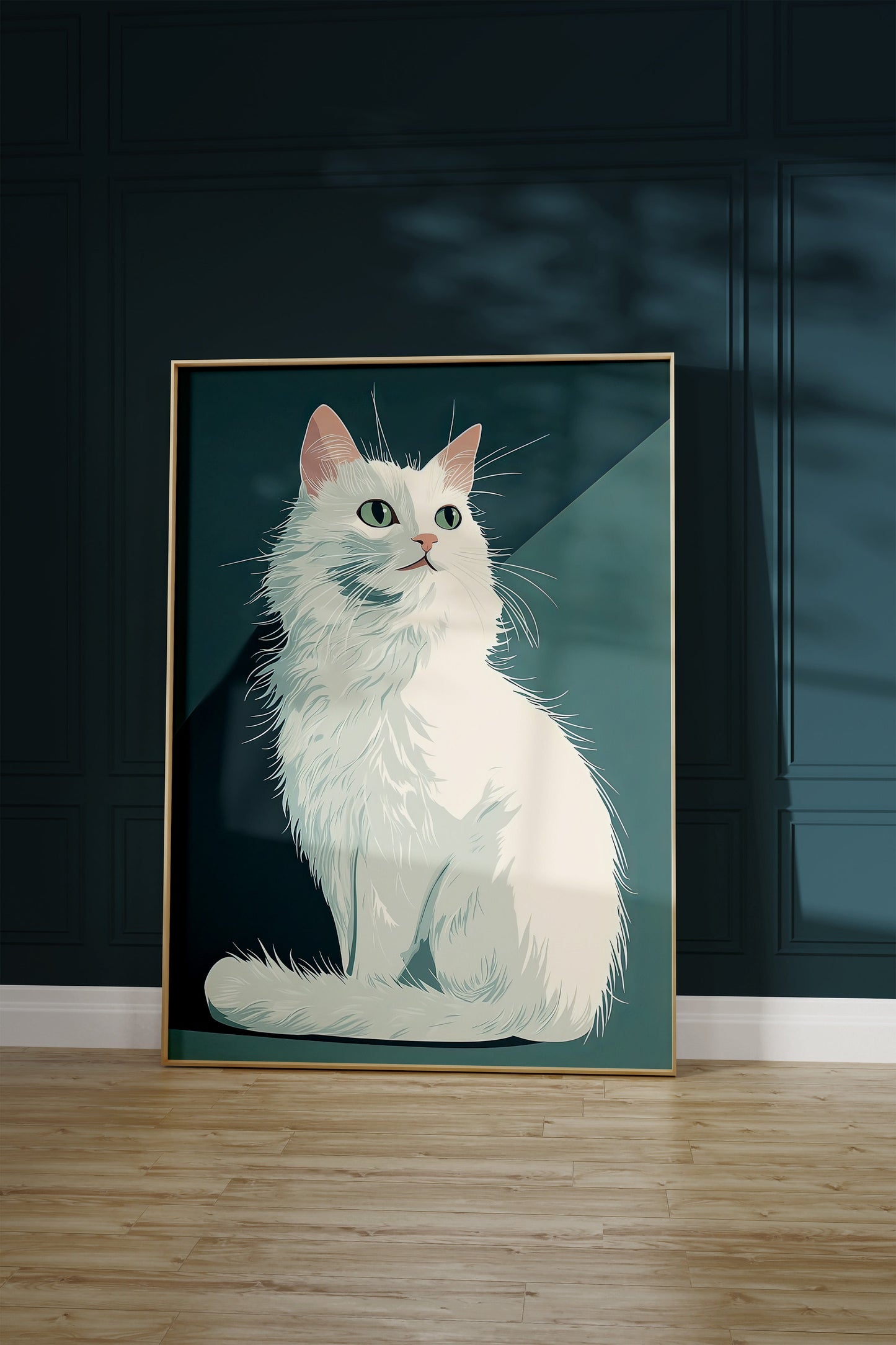 Illustration of a LaPerm cat