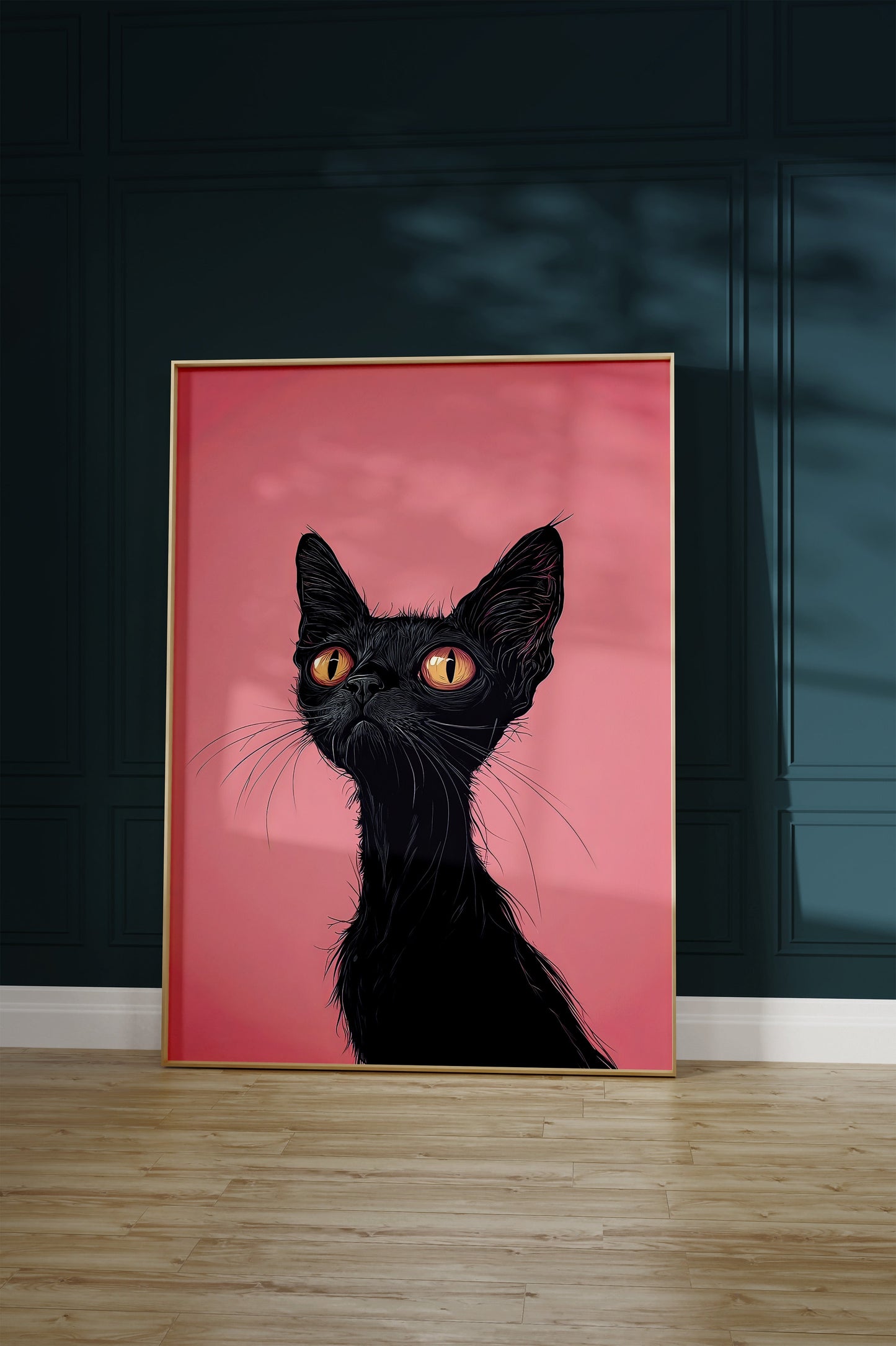 Illustration of a Lykoi cat 1