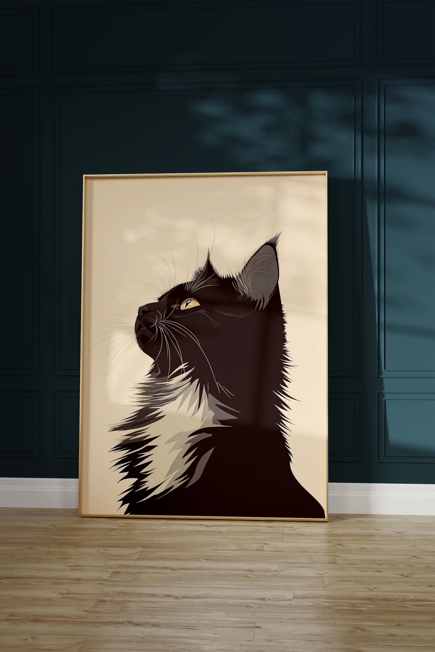 Illustration of a Maine Coon cat 1