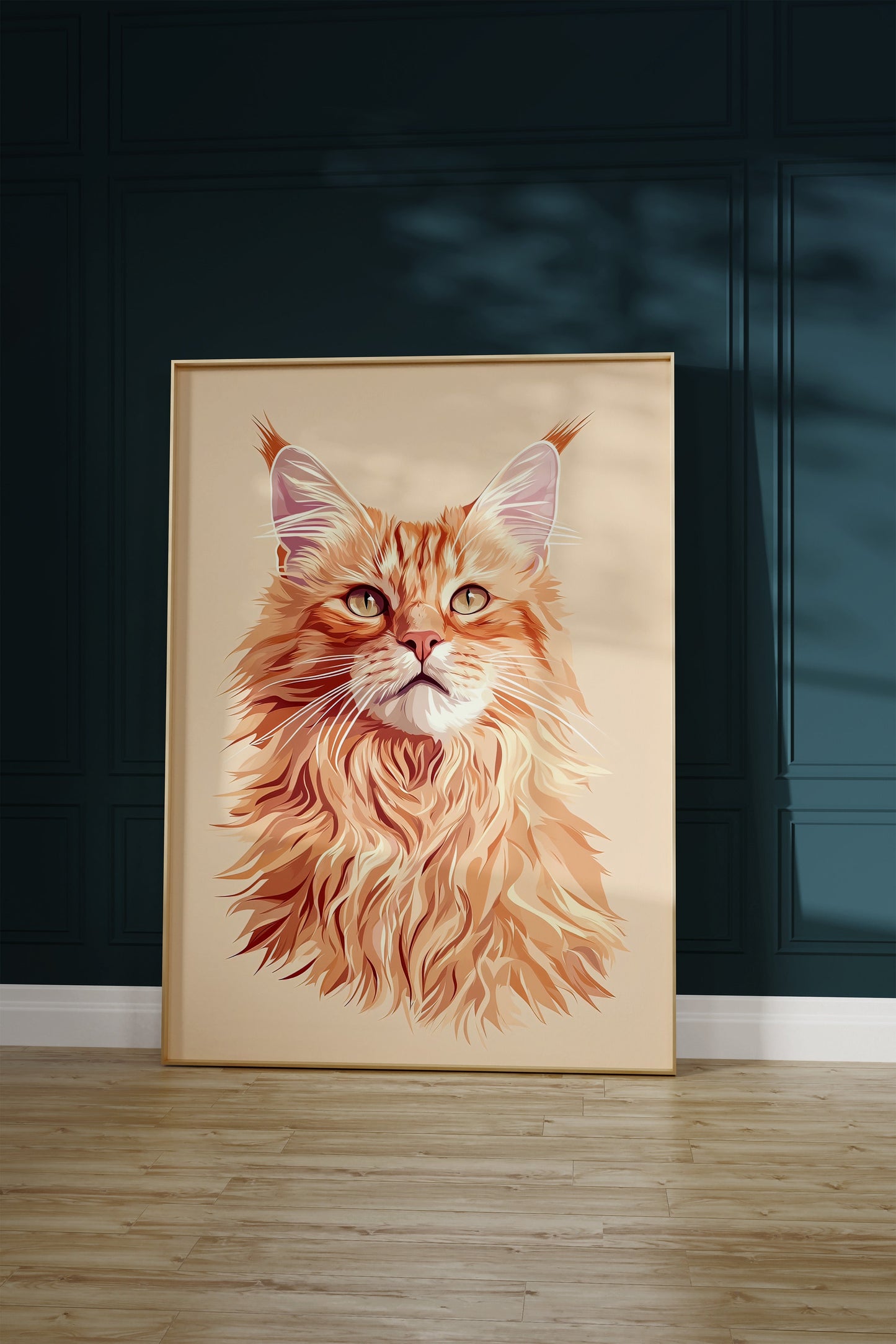 Illustration of a Maine Coon cat 3