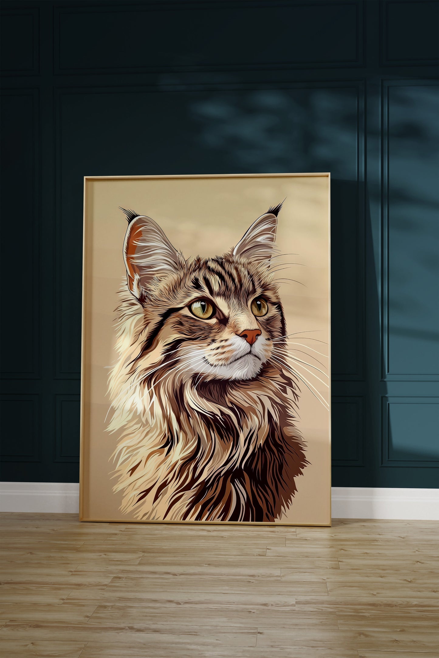 Illustration of a Maine Coon cat 4