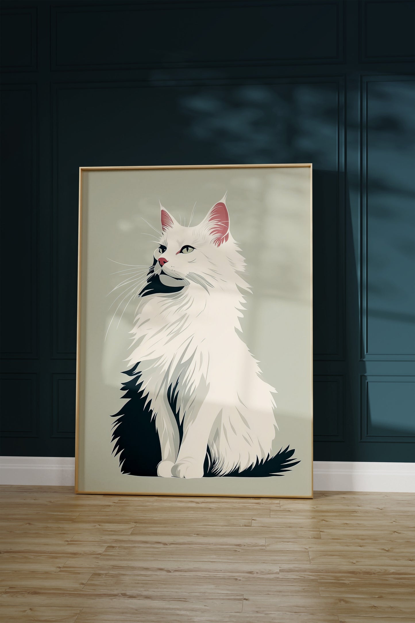 Illustration of a Norwegian Forest cat