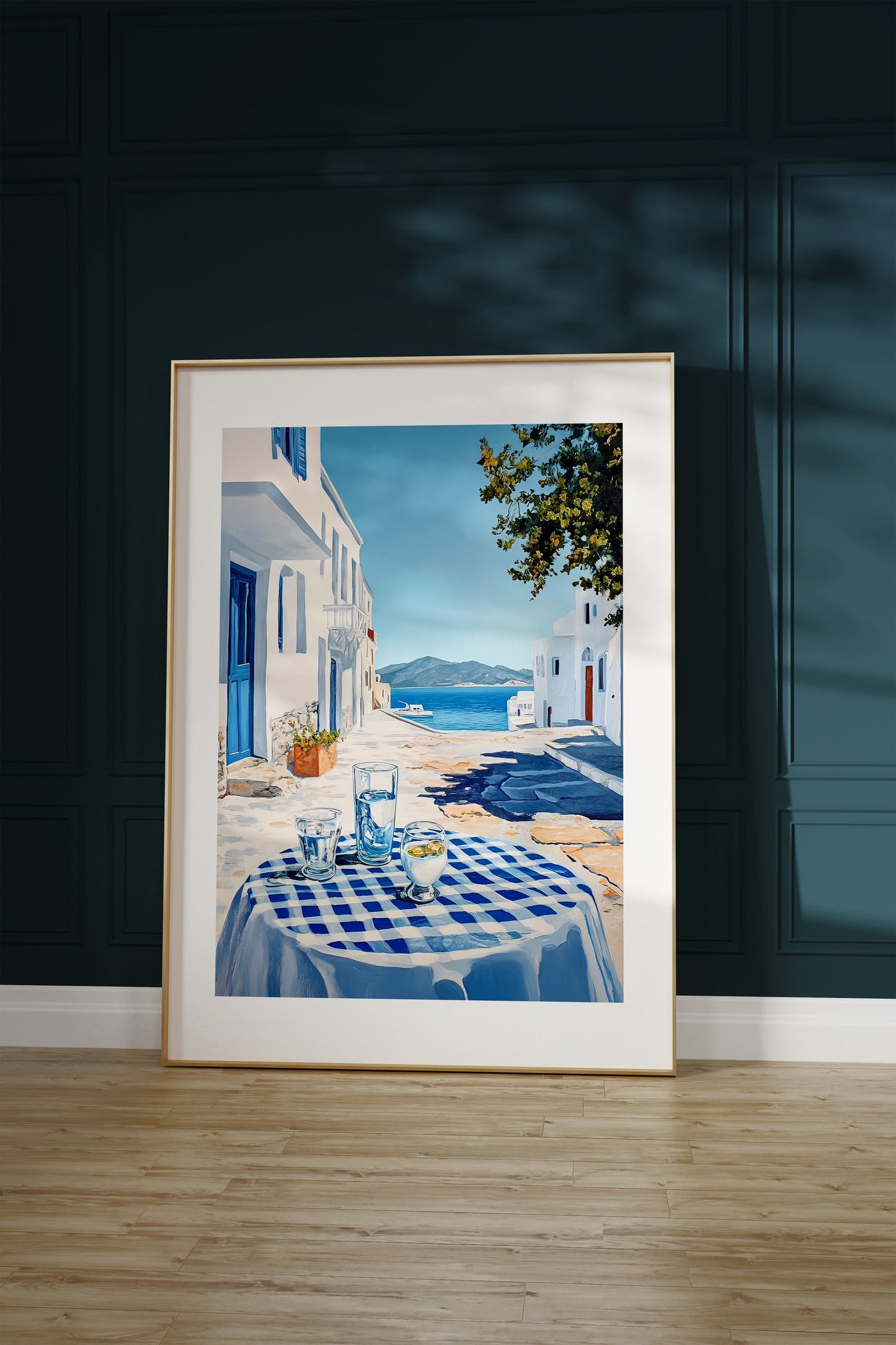 Ouzo in Greek Coast Village